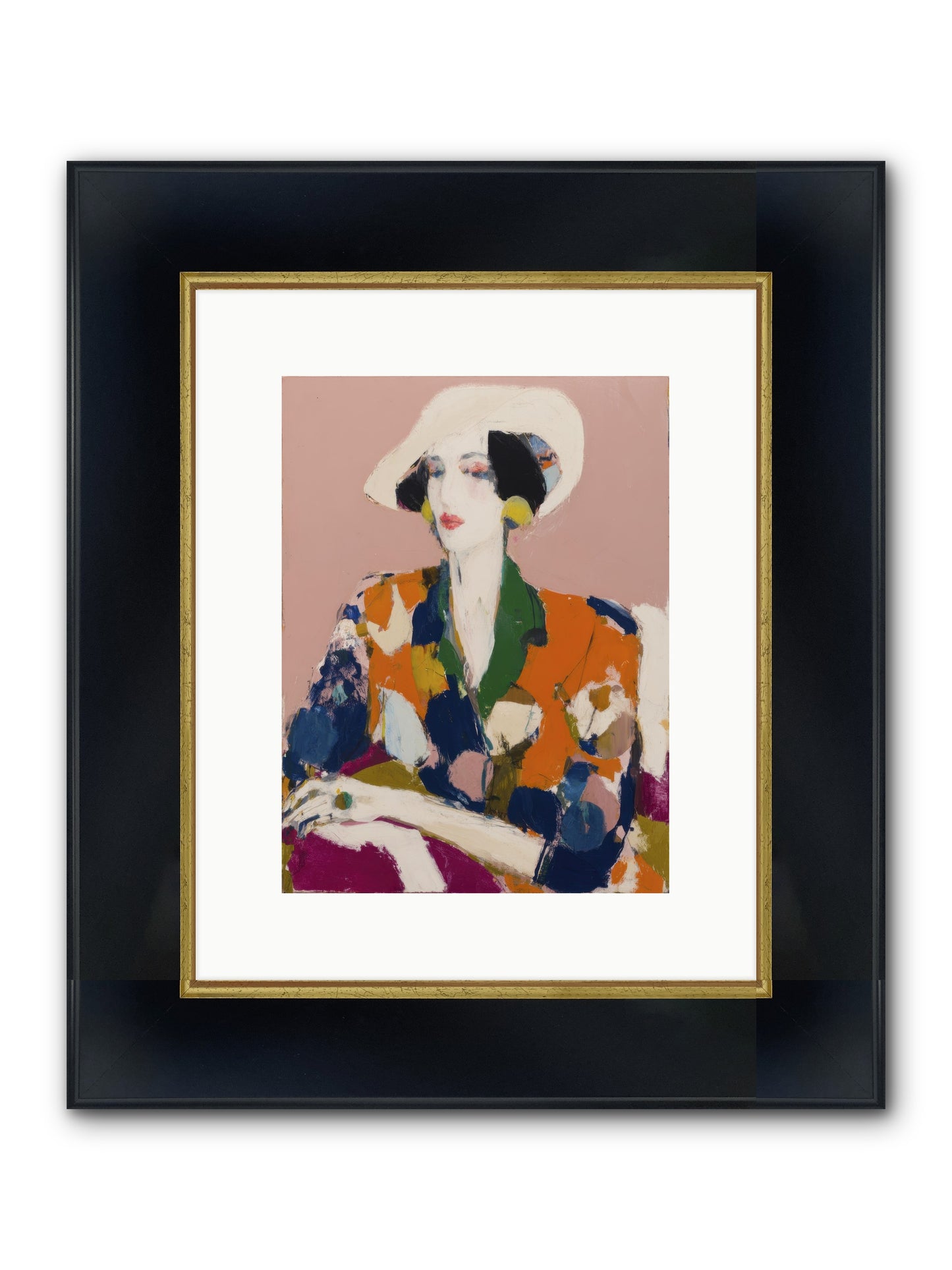 Traveler Between Seasons Framed Print - Wide Black w/Gold 9x12