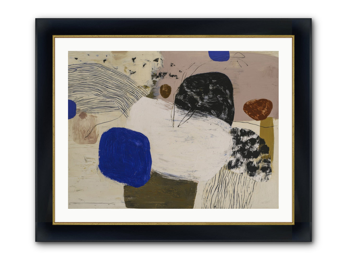 Traveling Framed Print - Wide Black w/Gold 32x24