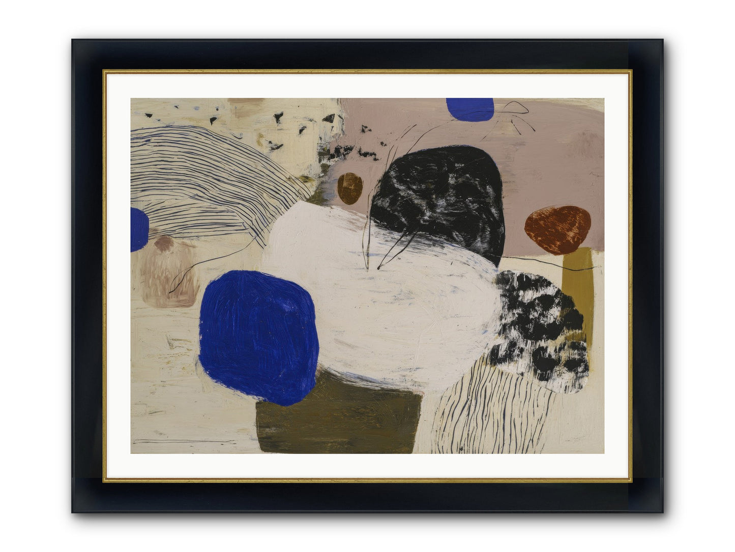 Traveling Framed Print - Wide Black w/Gold 40x30
