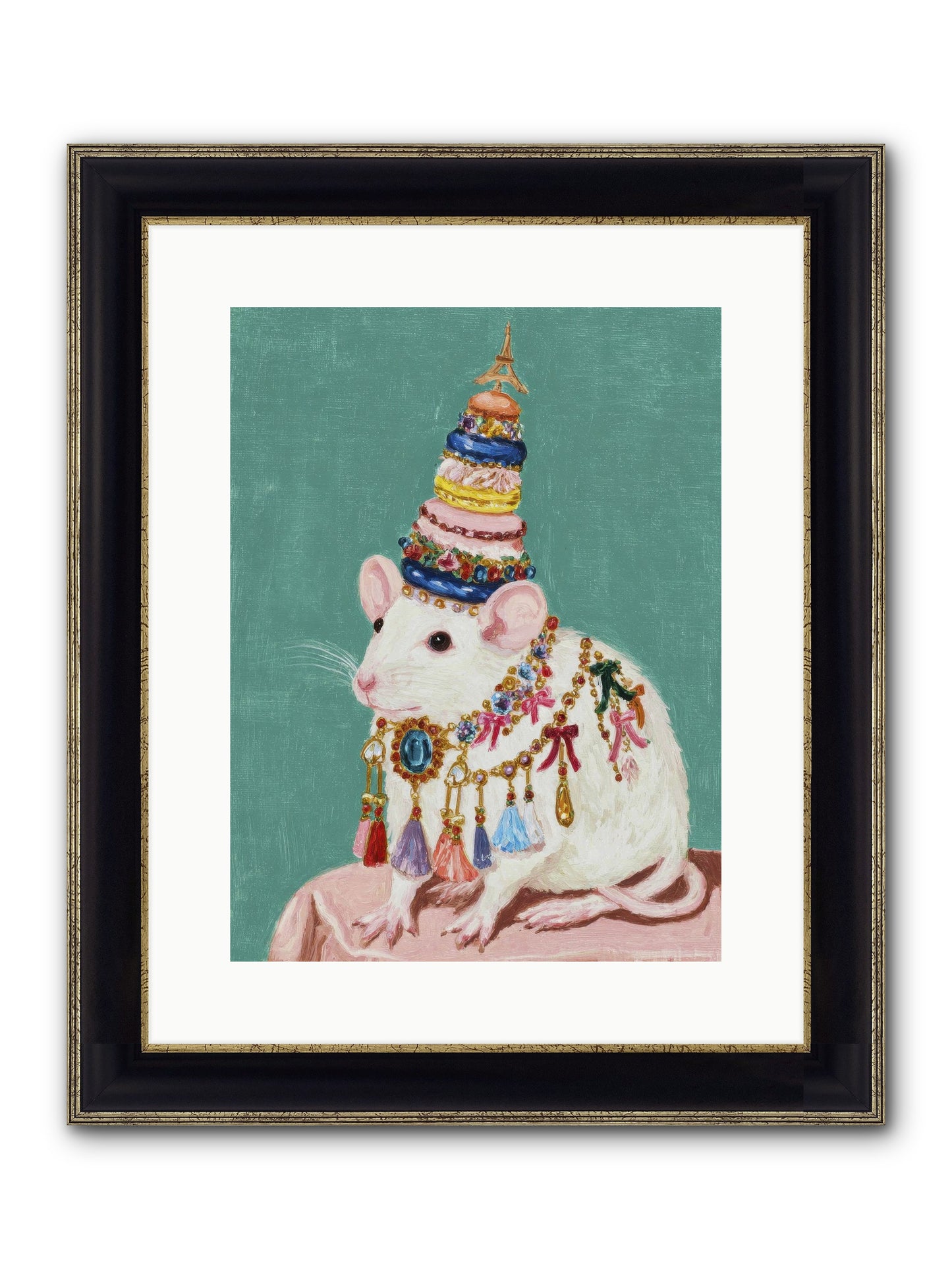 Treasure Most Divine Framed Print - Black & Gold 12x16