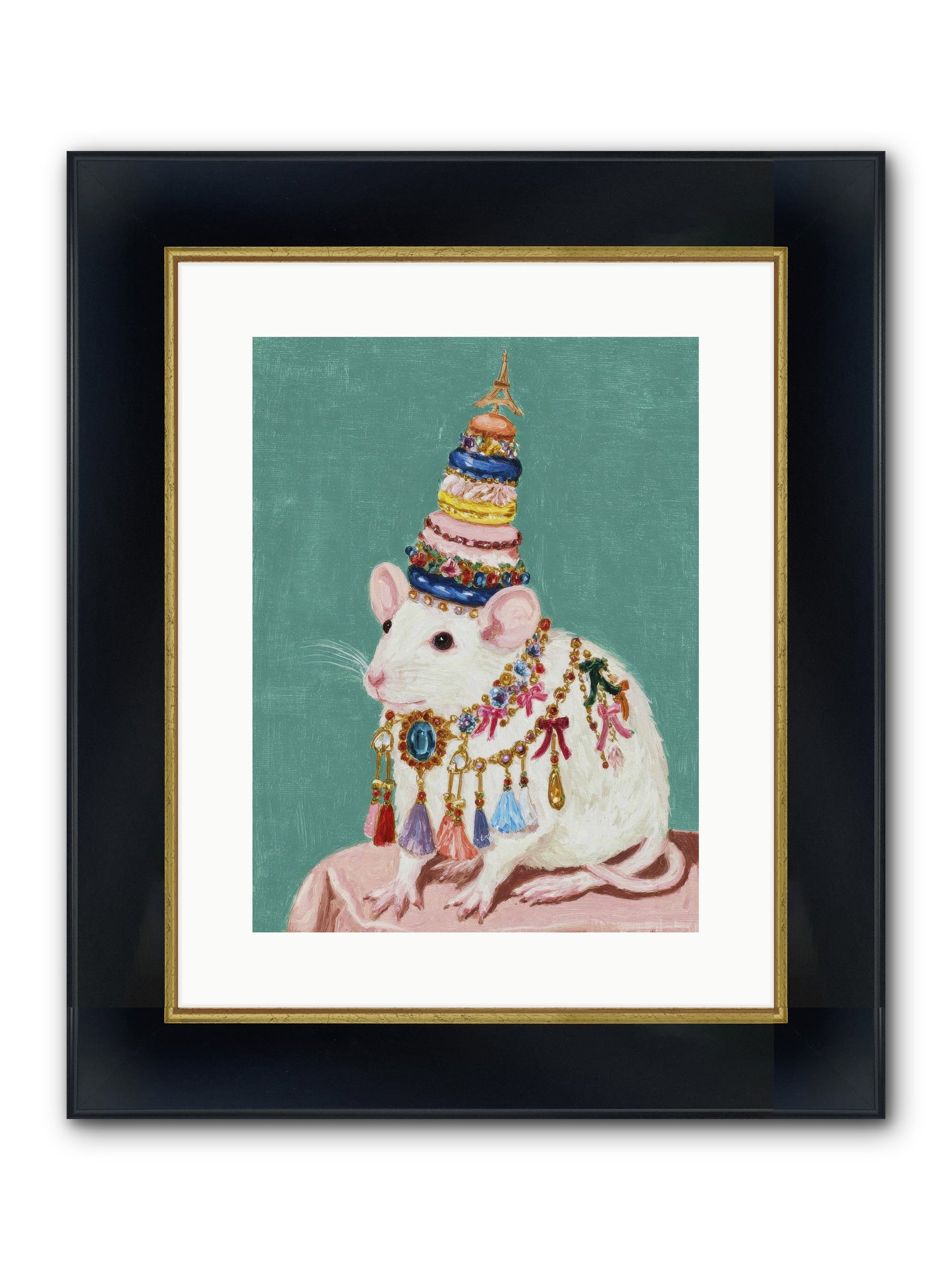Treasure Most Divine Framed Print - Wide Black w/Gold 12x16