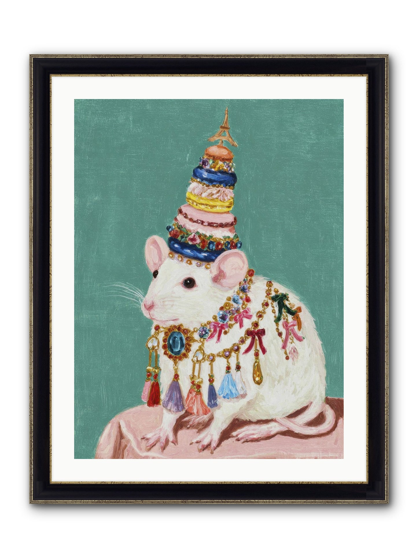 Treasure Most Divine Framed Print - Black & Gold 24x32