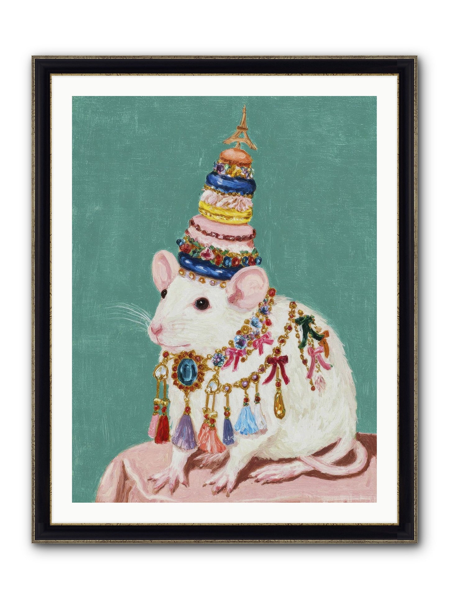 Treasure Most Divine Framed Print - Black & Gold 30x40