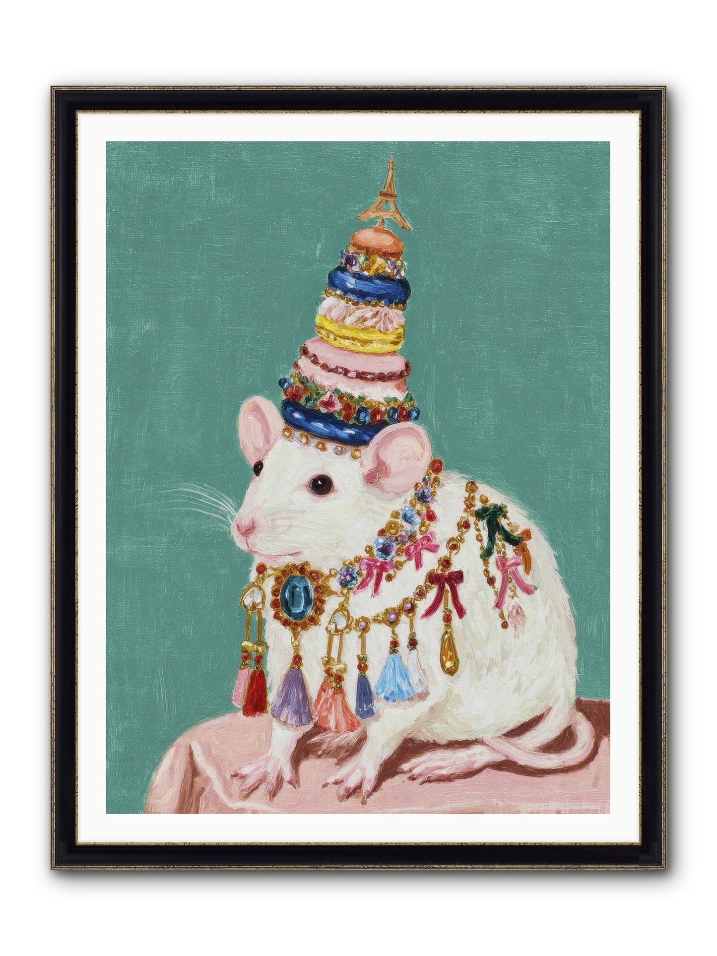 Treasure Most Divine Framed Print - Black & Gold 36x48