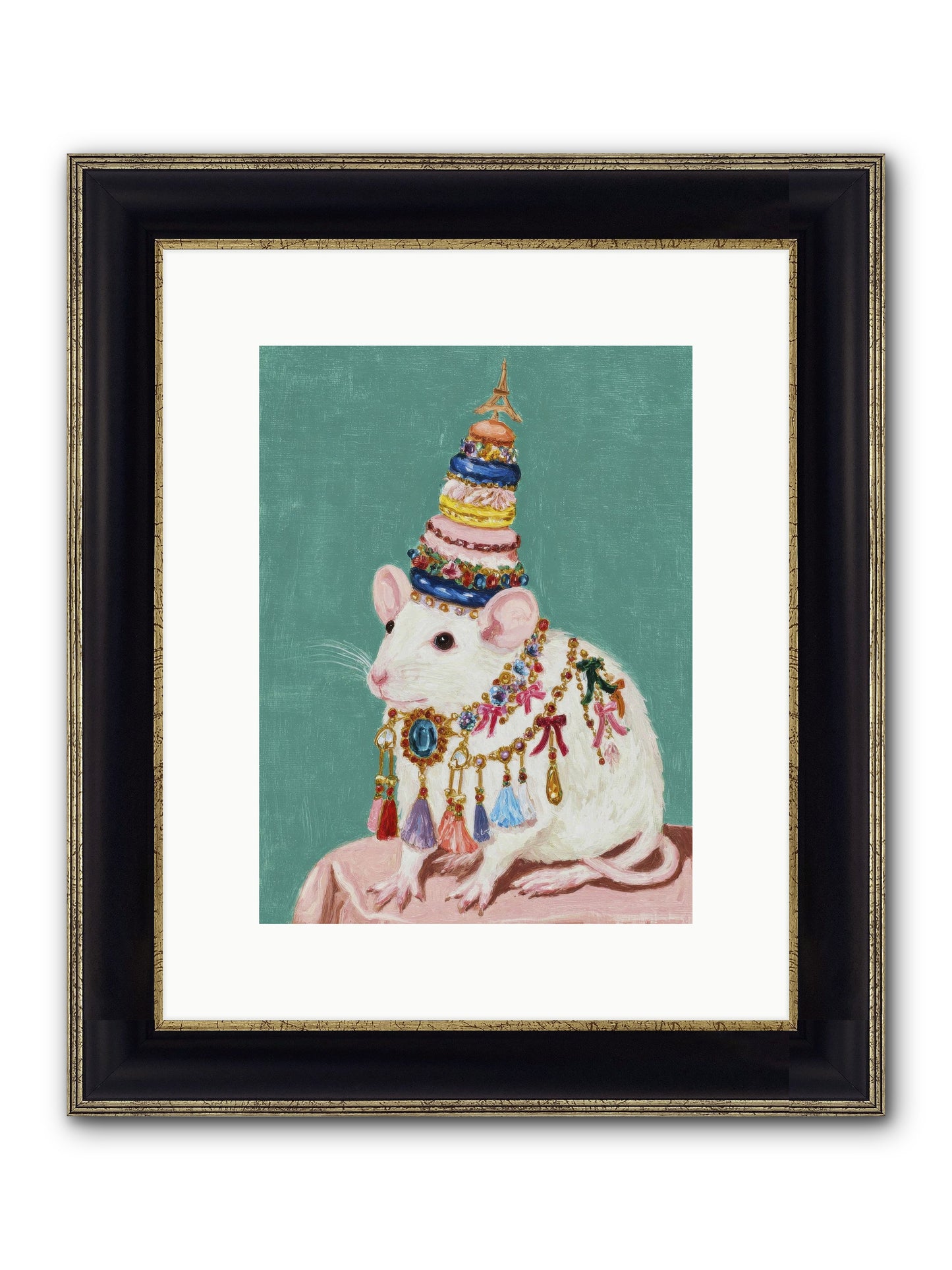 Treasure Most Divine Framed Print - Black & Gold 9x12