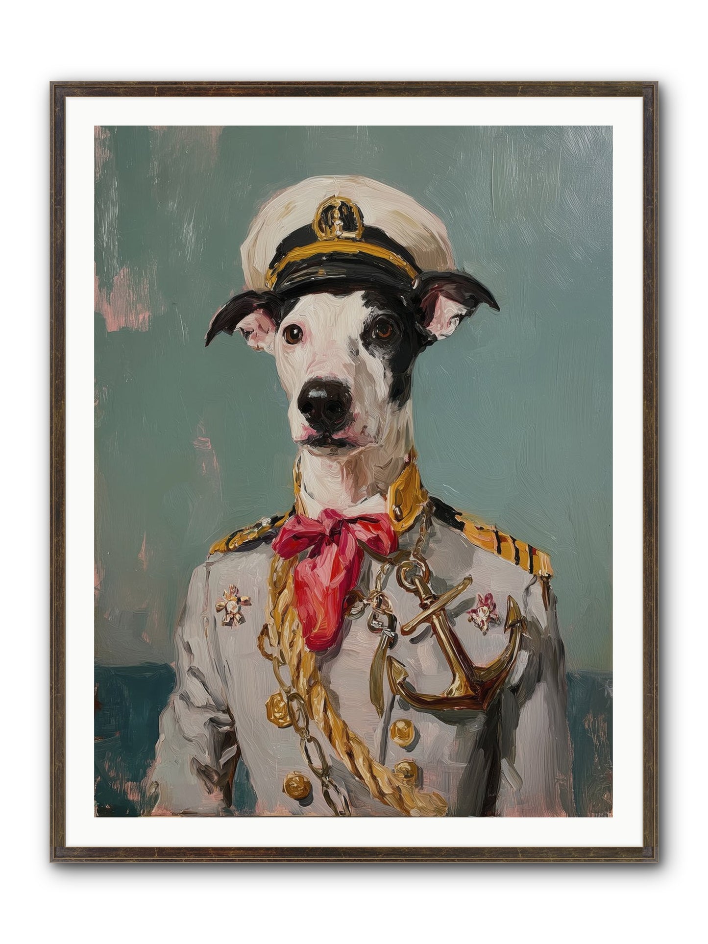 Treasured Mariner Framed Print - Slimwoods Black/Gold 36x48