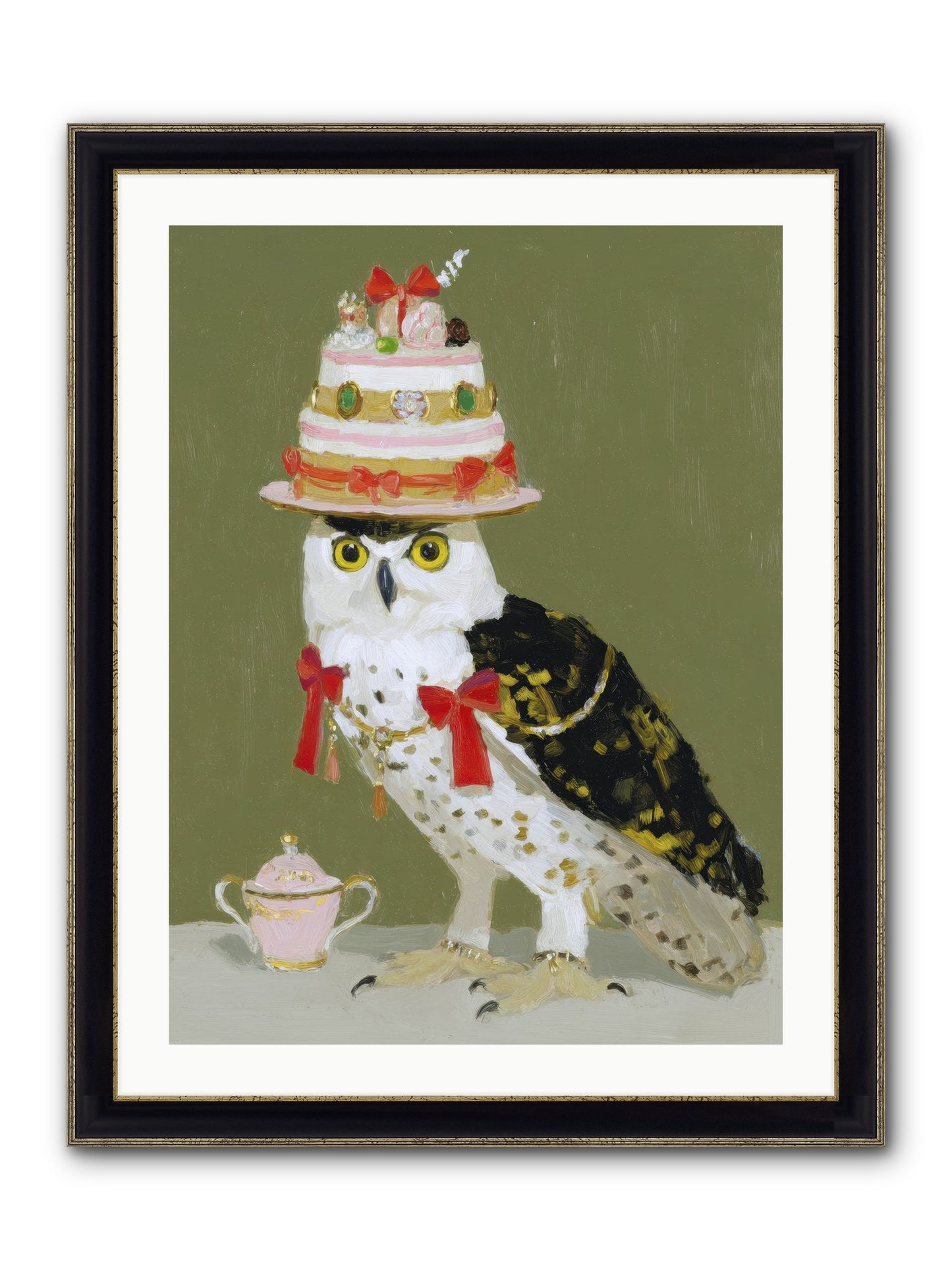 Treasured Whirlwind Framed Print - Black & Gold 24x32