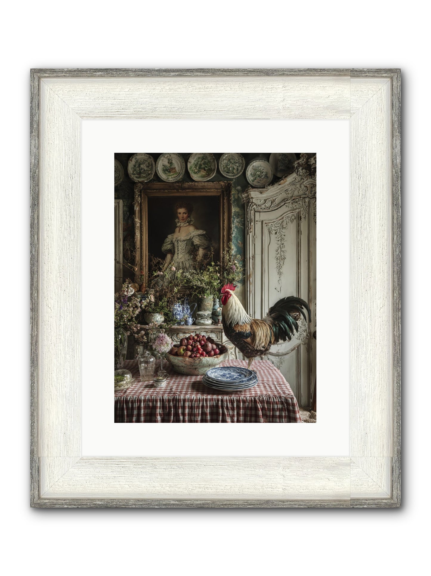 Trillium Framed Print - Driftwood White 12x16