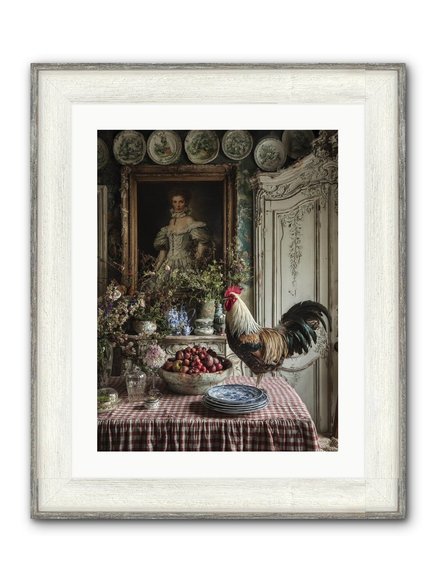 Trillium Framed Print - Driftwood White 18x24