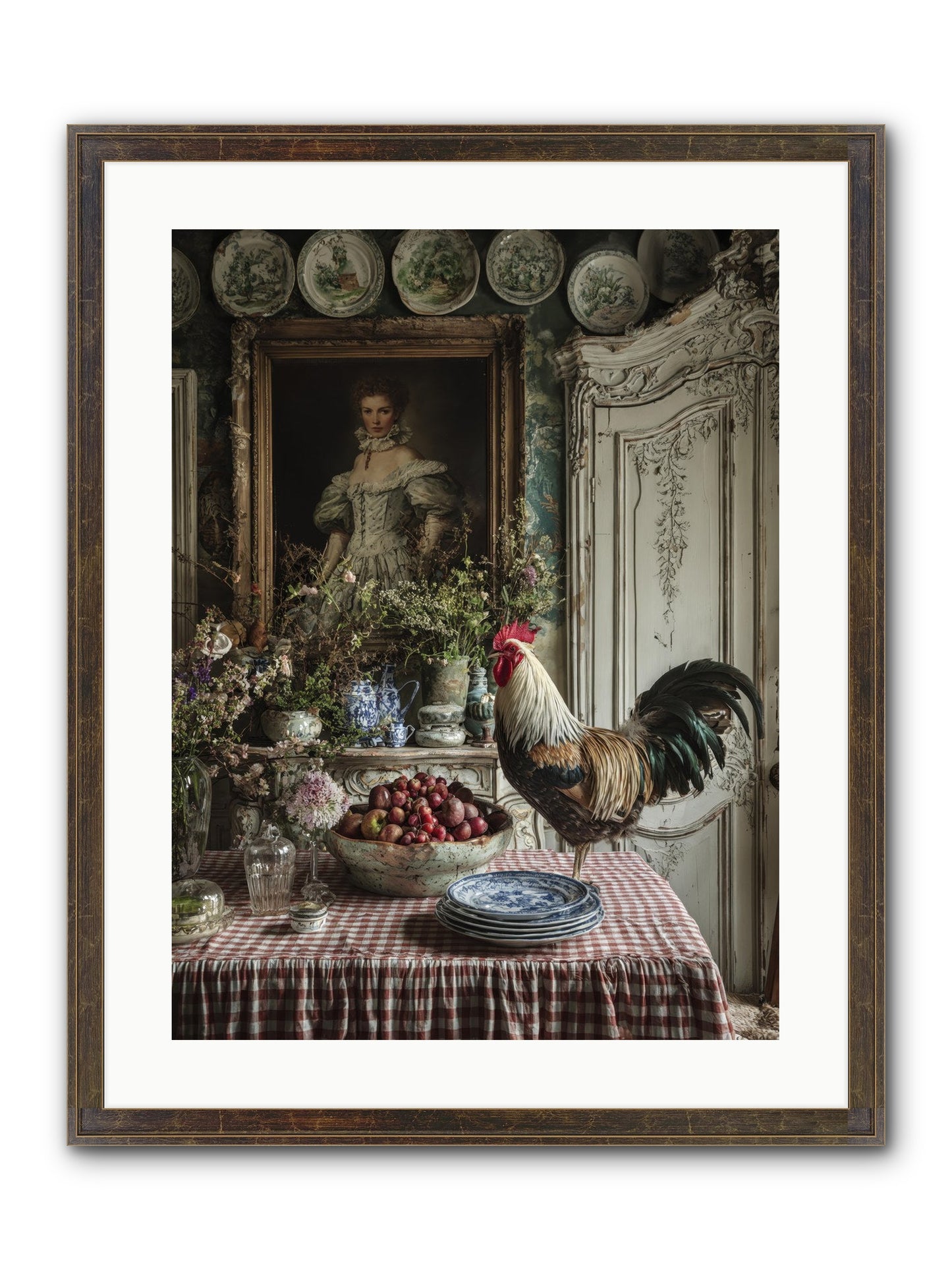 Trillium Framed Print - Slimwoods Black/Gold 18x24