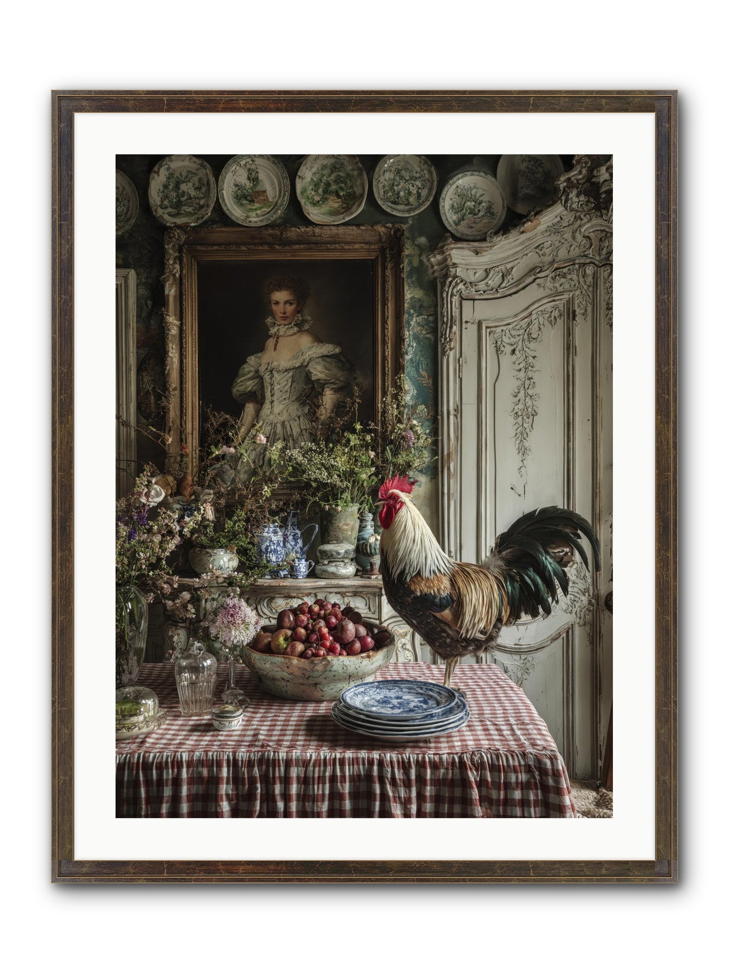 Trillium Framed Print - Slimwoods Black/Gold 24x32