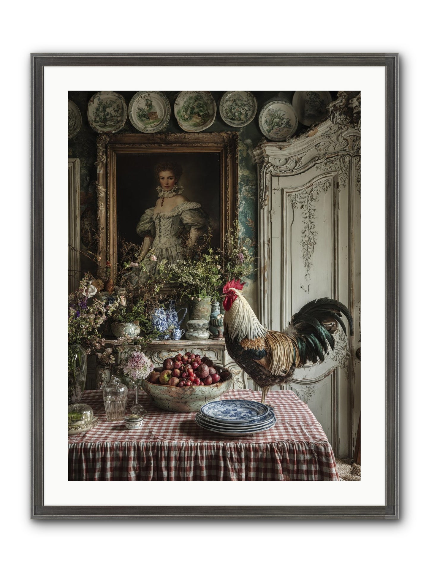 Trillium Framed Print - Slimwoods Black/Silver 24x32