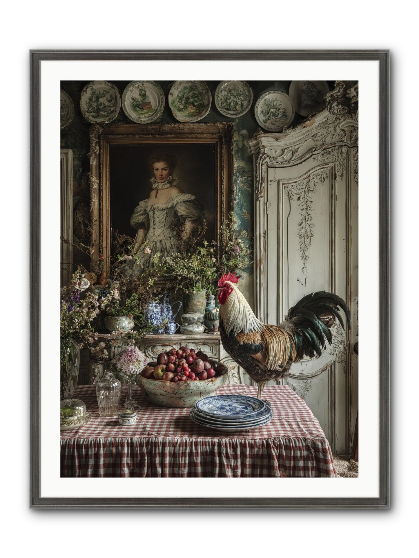 Trillium Framed Print - Slimwoods Black/Silver 30x40