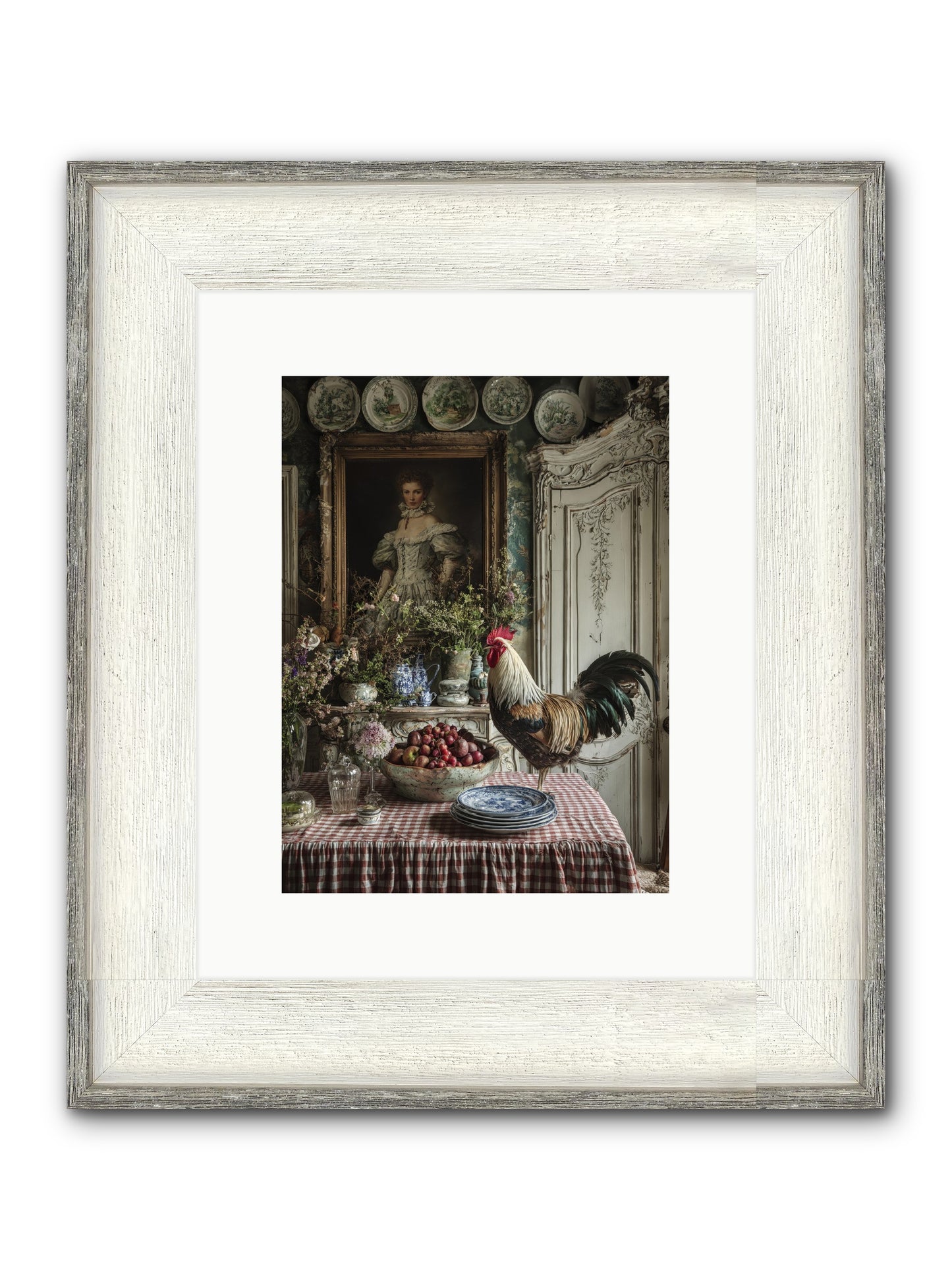 Trillium Framed Print - Driftwood White 9x12