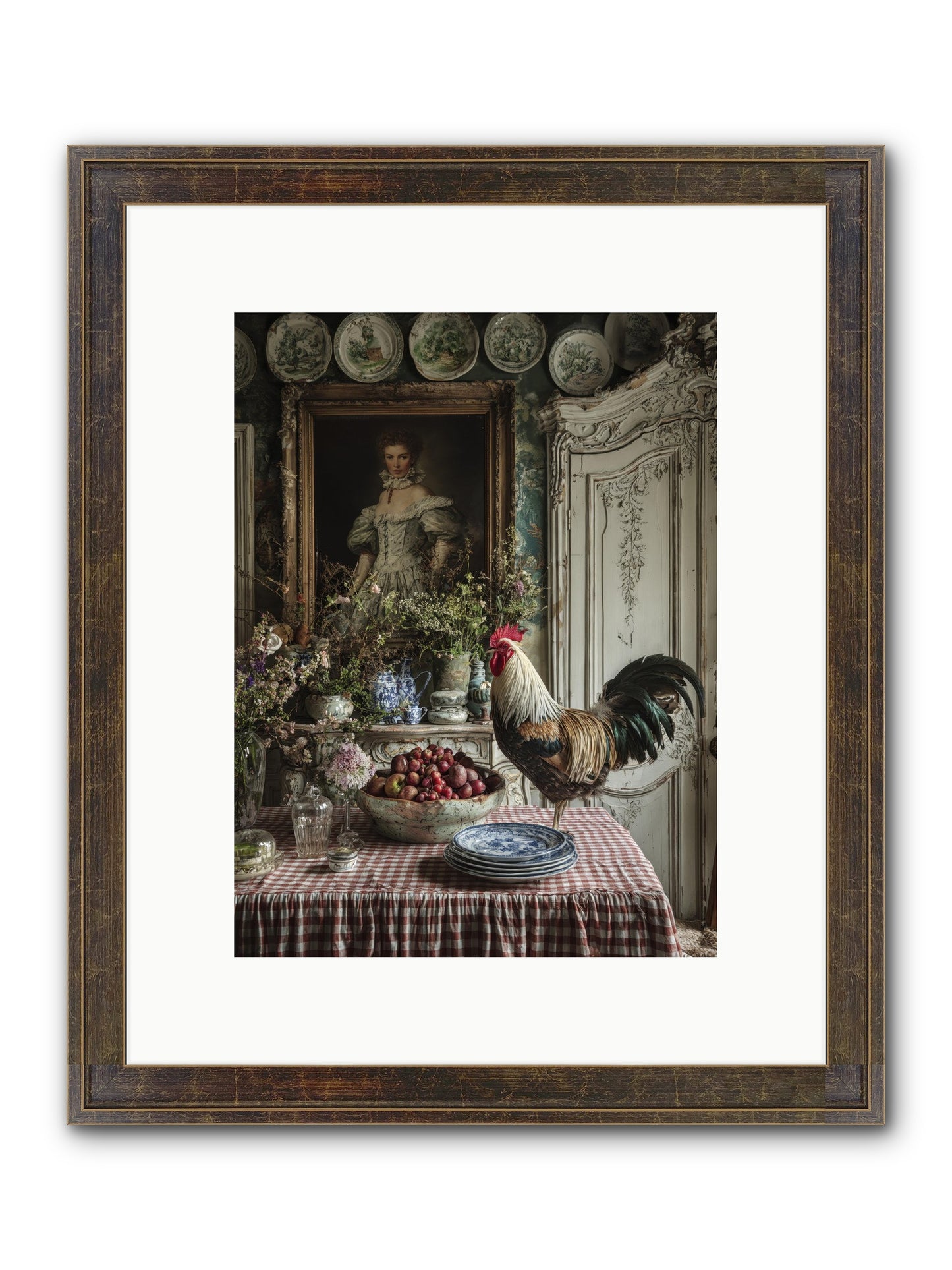 Trillium Framed Print - Slimwoods Black/Gold 9x12