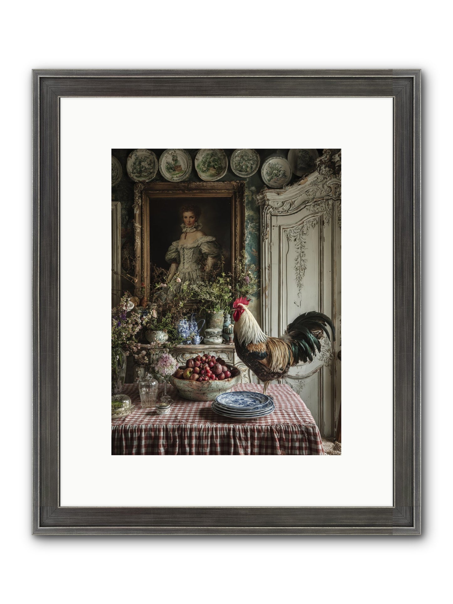 Trillium Framed Print - Slimwoods Black/Silver 9x12