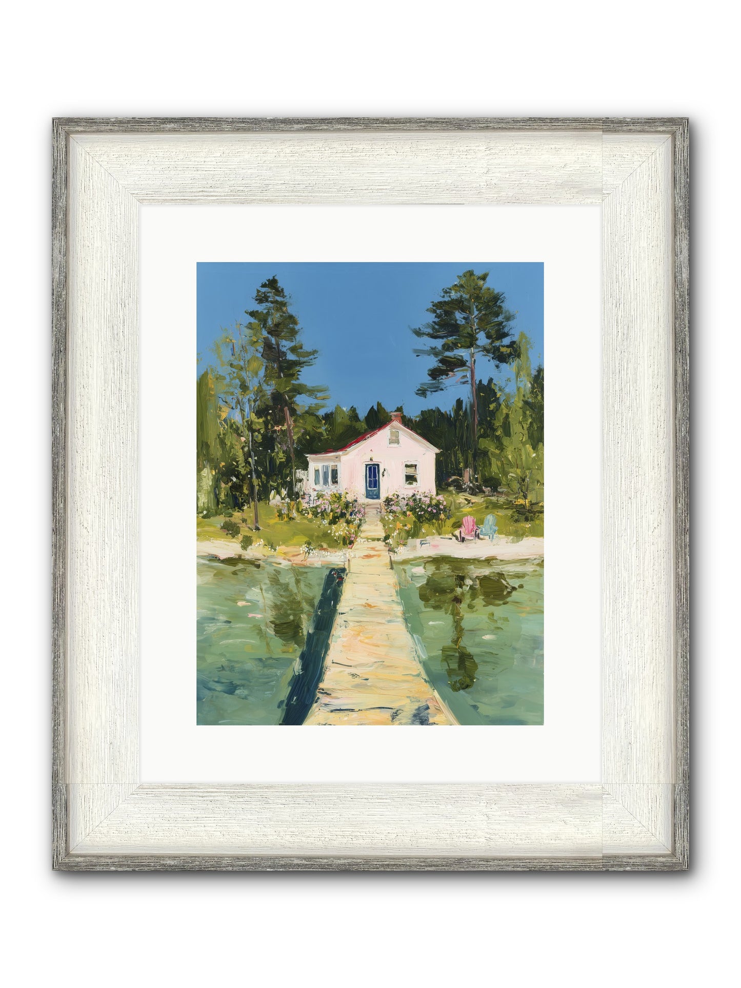 True Haven Framed Print - Driftwood White 12x16