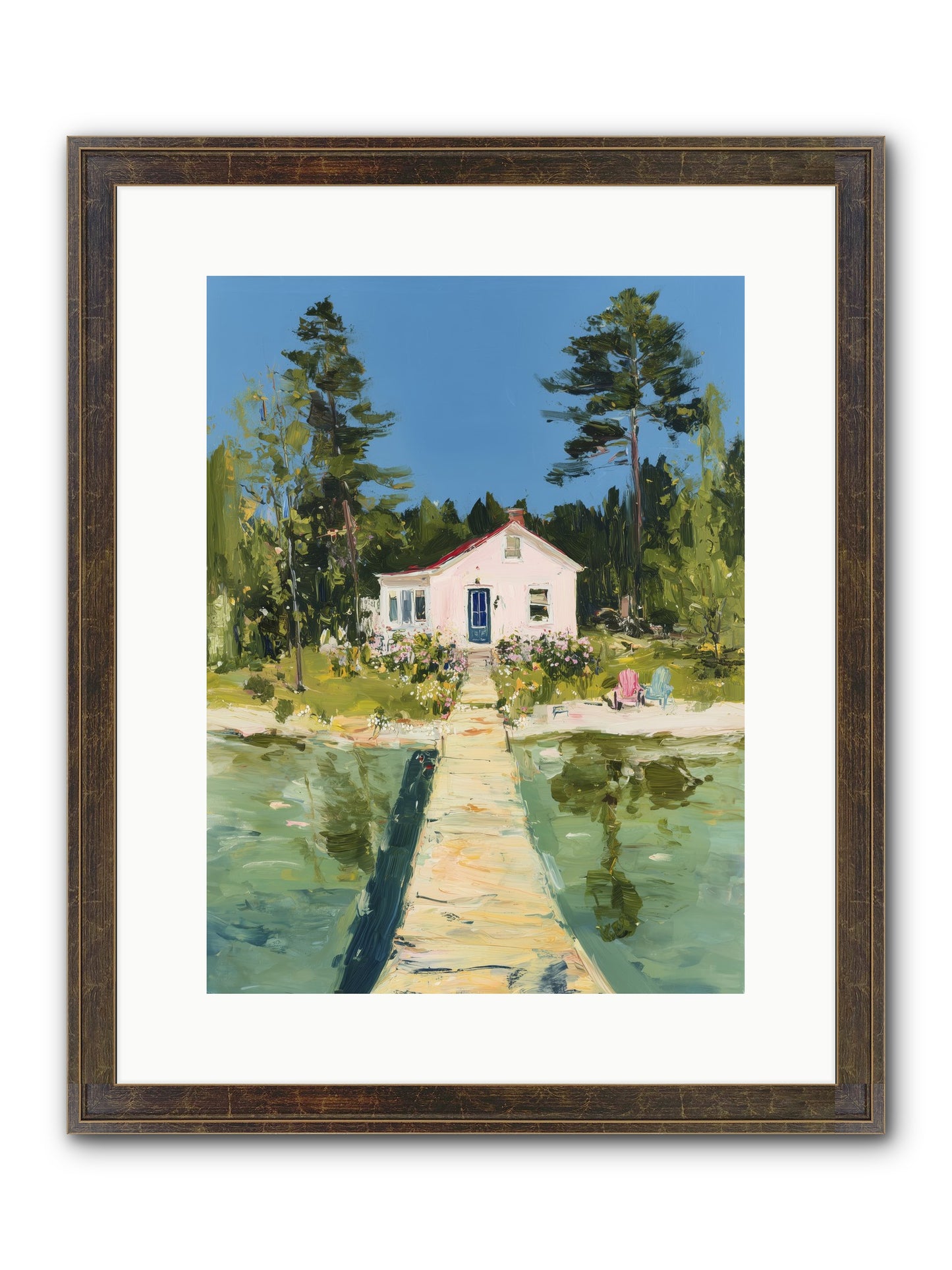 True Haven Framed Print - Slimwoods Black/Gold 12x16