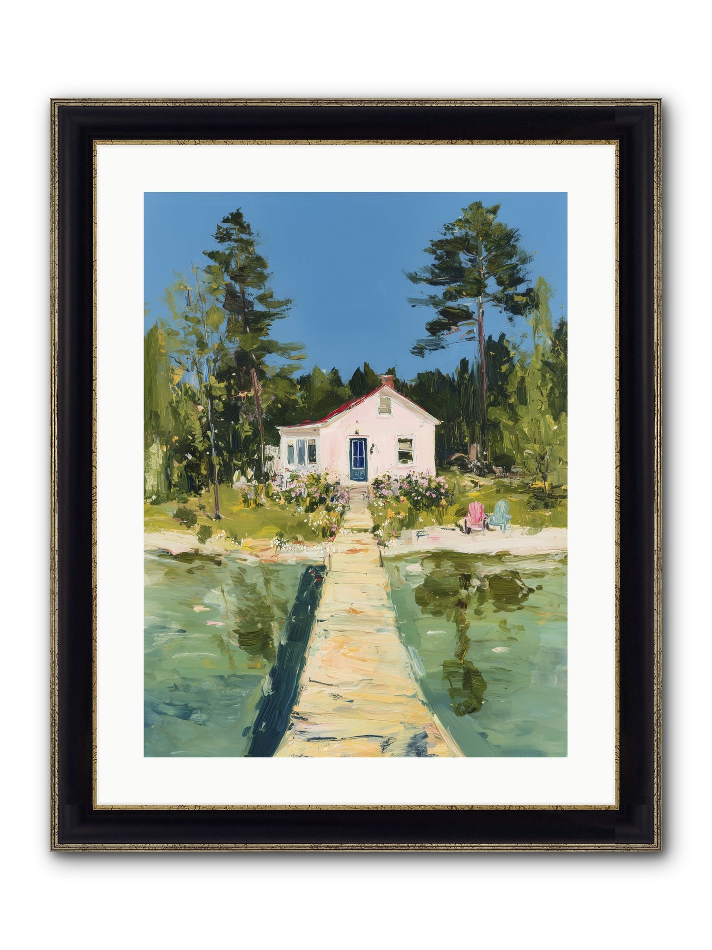 True Haven Framed Print - Black & Gold 18x24
