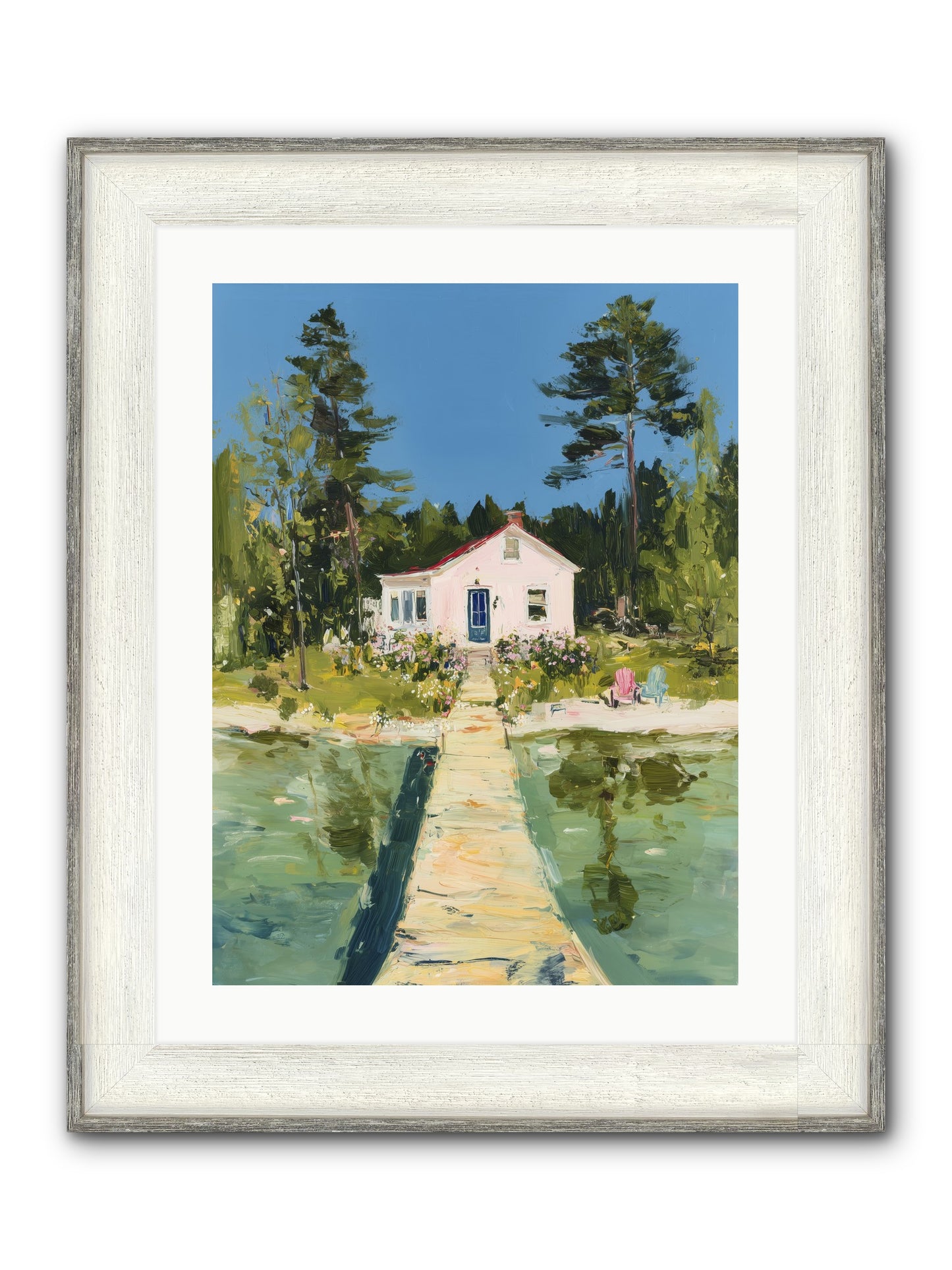 True Haven Framed Print - Driftwood White 18x24
