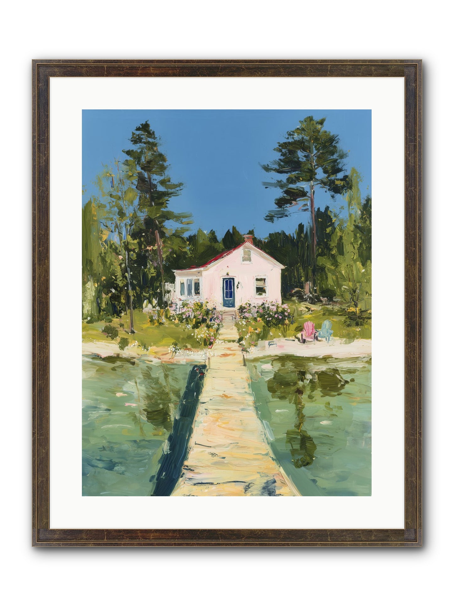 True Haven Framed Print - Slimwoods Black/Gold 18x24