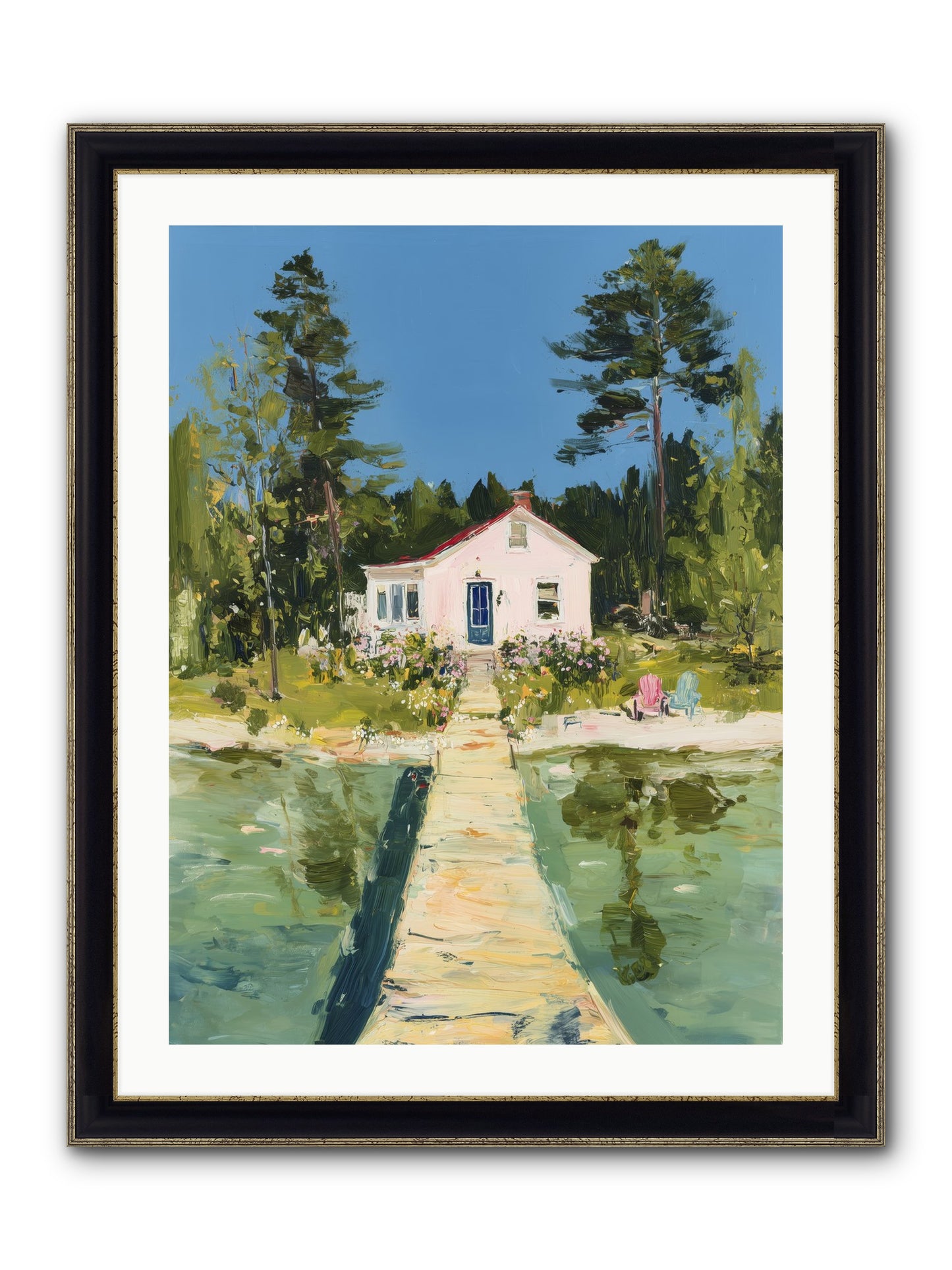 True Haven Framed Print - Black & Gold 24x32