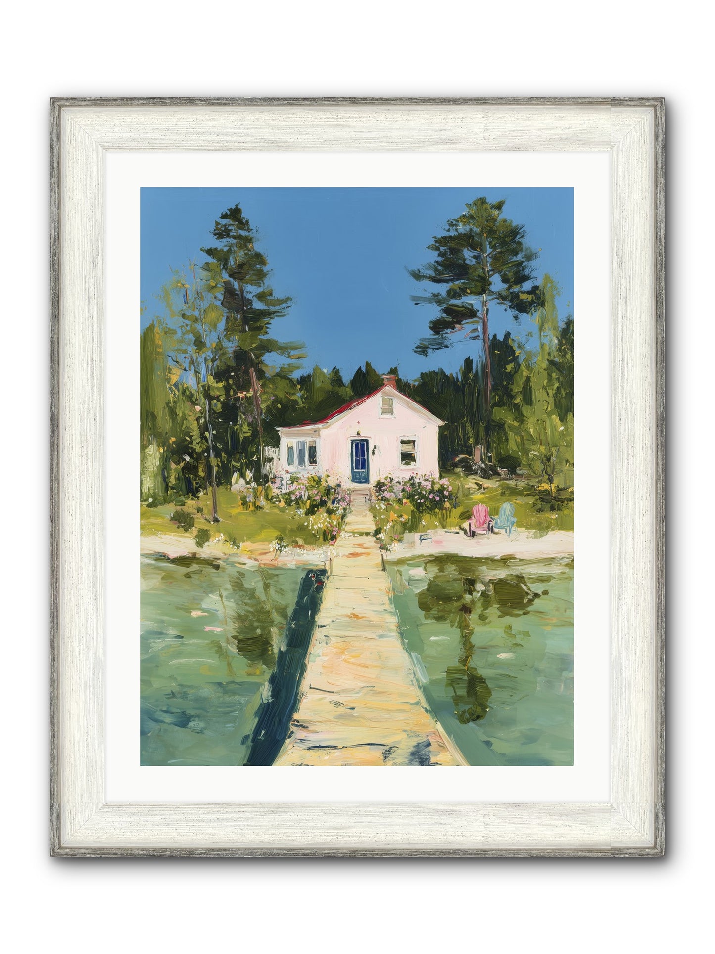 True Haven Framed Print - Driftwood White 24x32