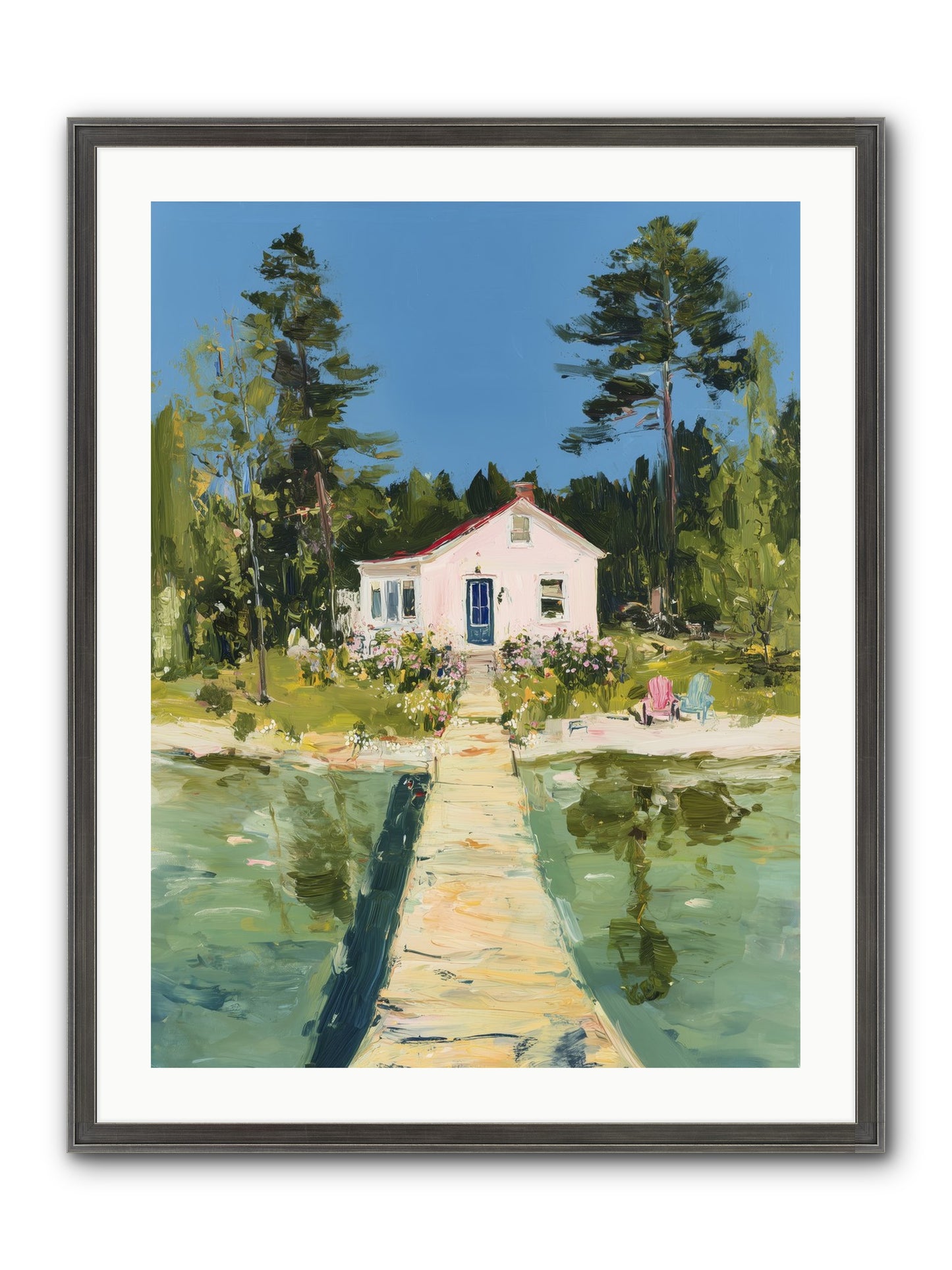 True Haven Framed Print - Slimwoods Black/Silver 24x32