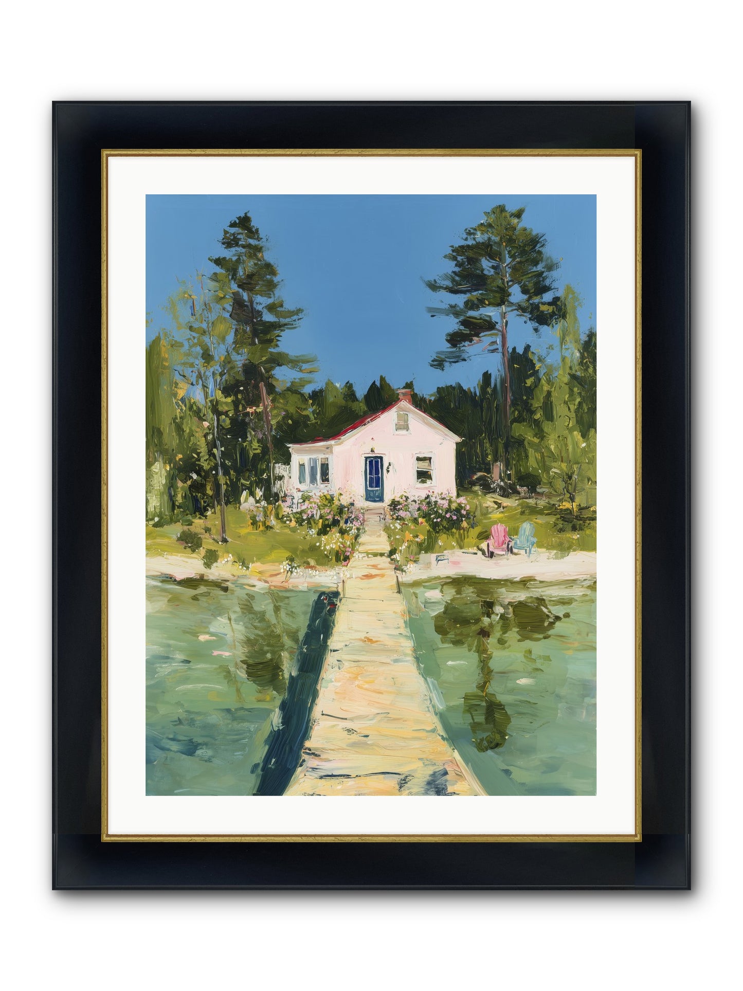 True Haven Framed Print - Wide Black w/Gold 24x32