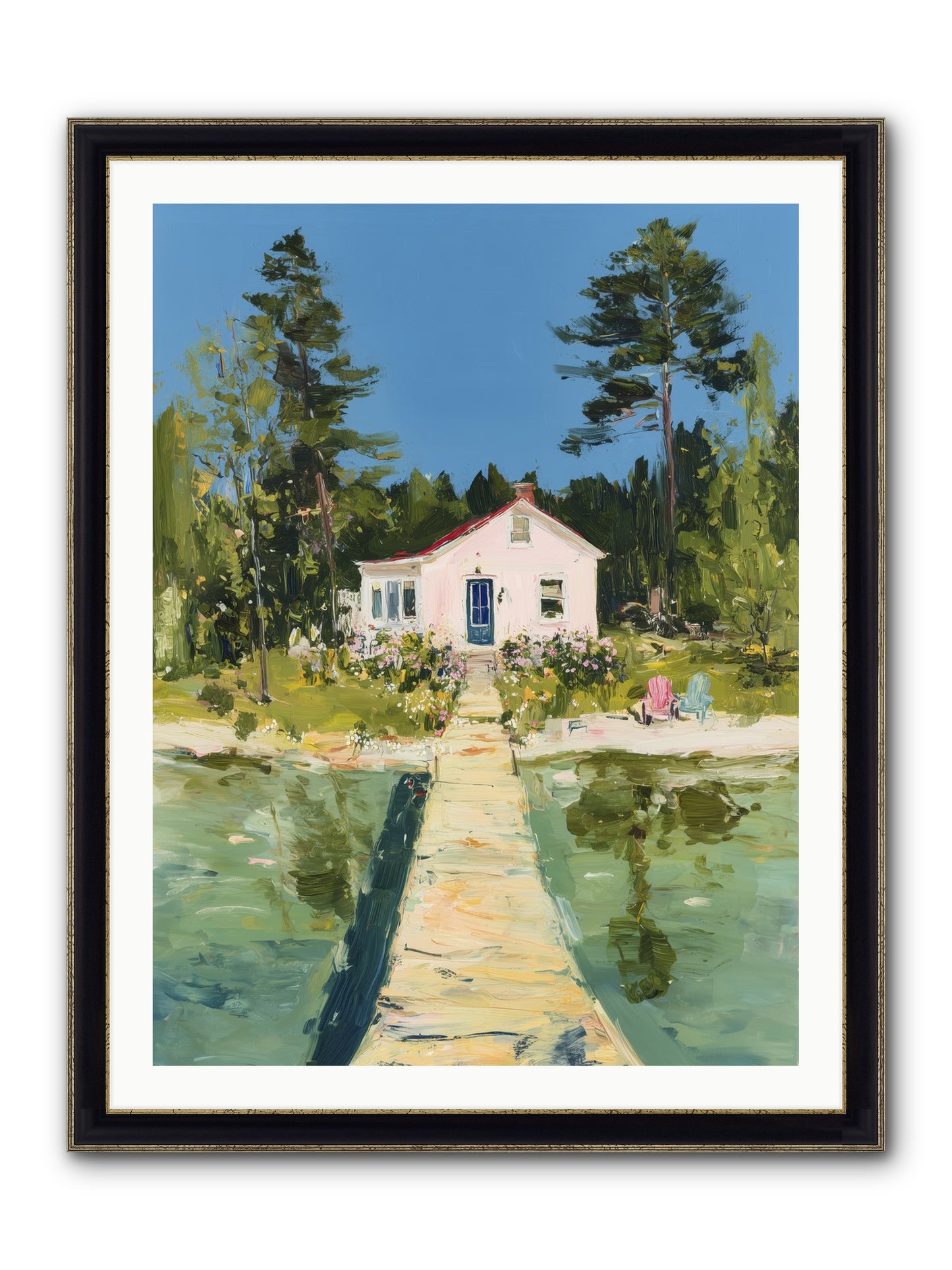 True Haven Framed Print - Black & Gold 30x40