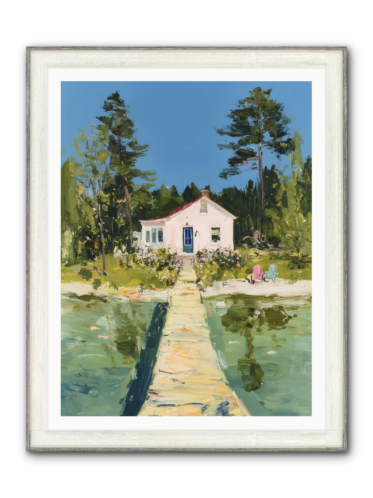 True Haven Framed Print - Driftwood White 36x48
