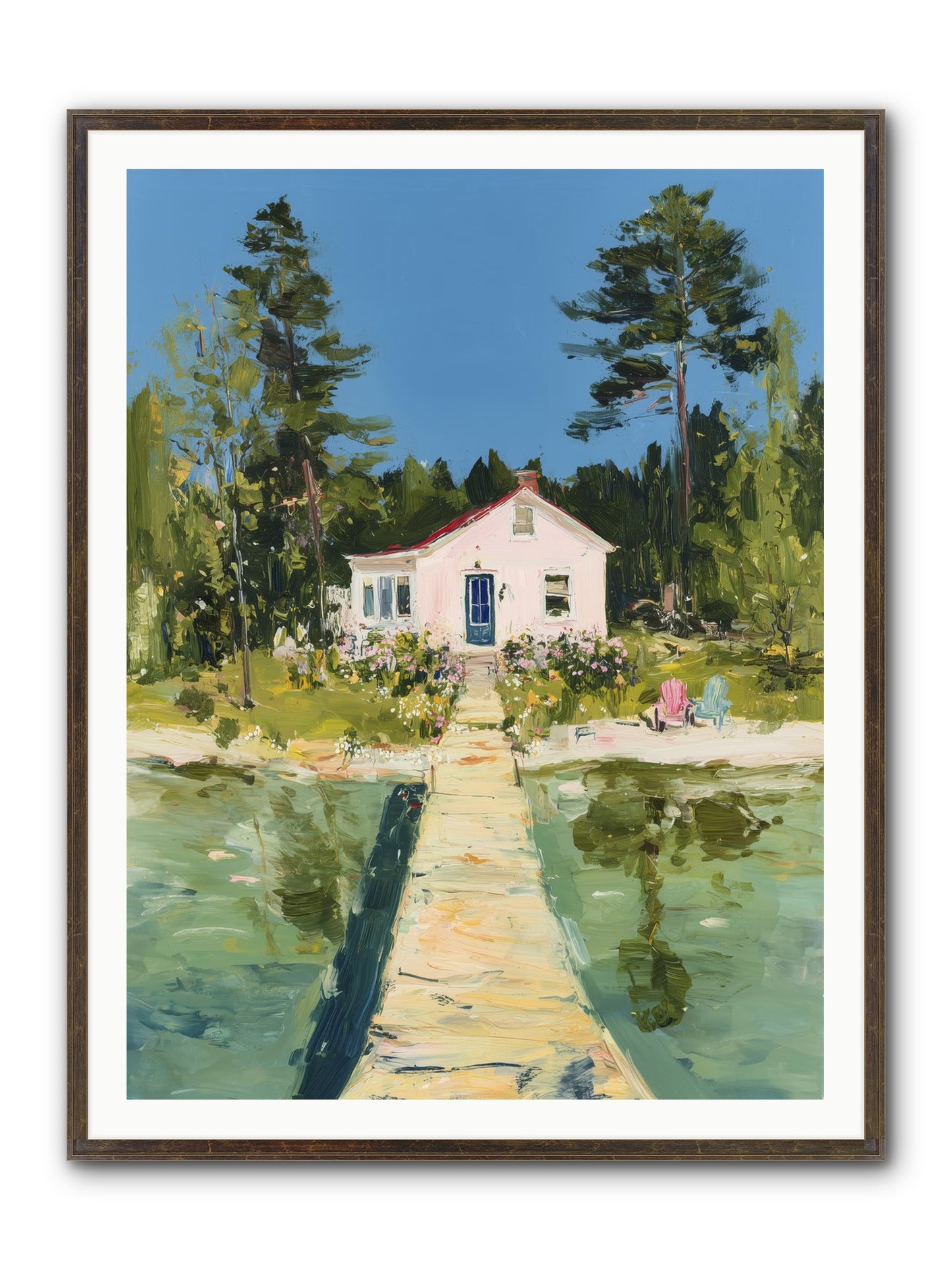 True Haven Framed Print - Slimwoods Black/Gold 36x48