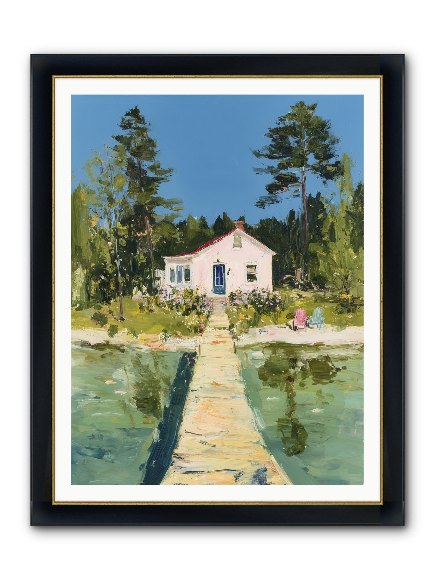 True Haven Framed Print - Wide Black w/Gold 36x48