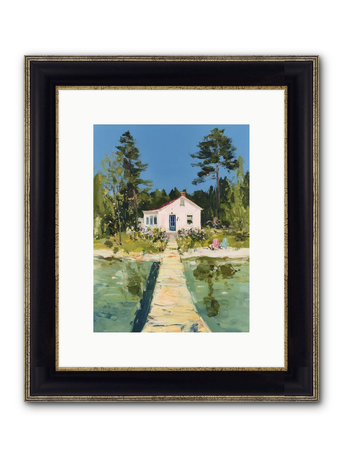 True Haven Framed Print - Black & Gold 9x12