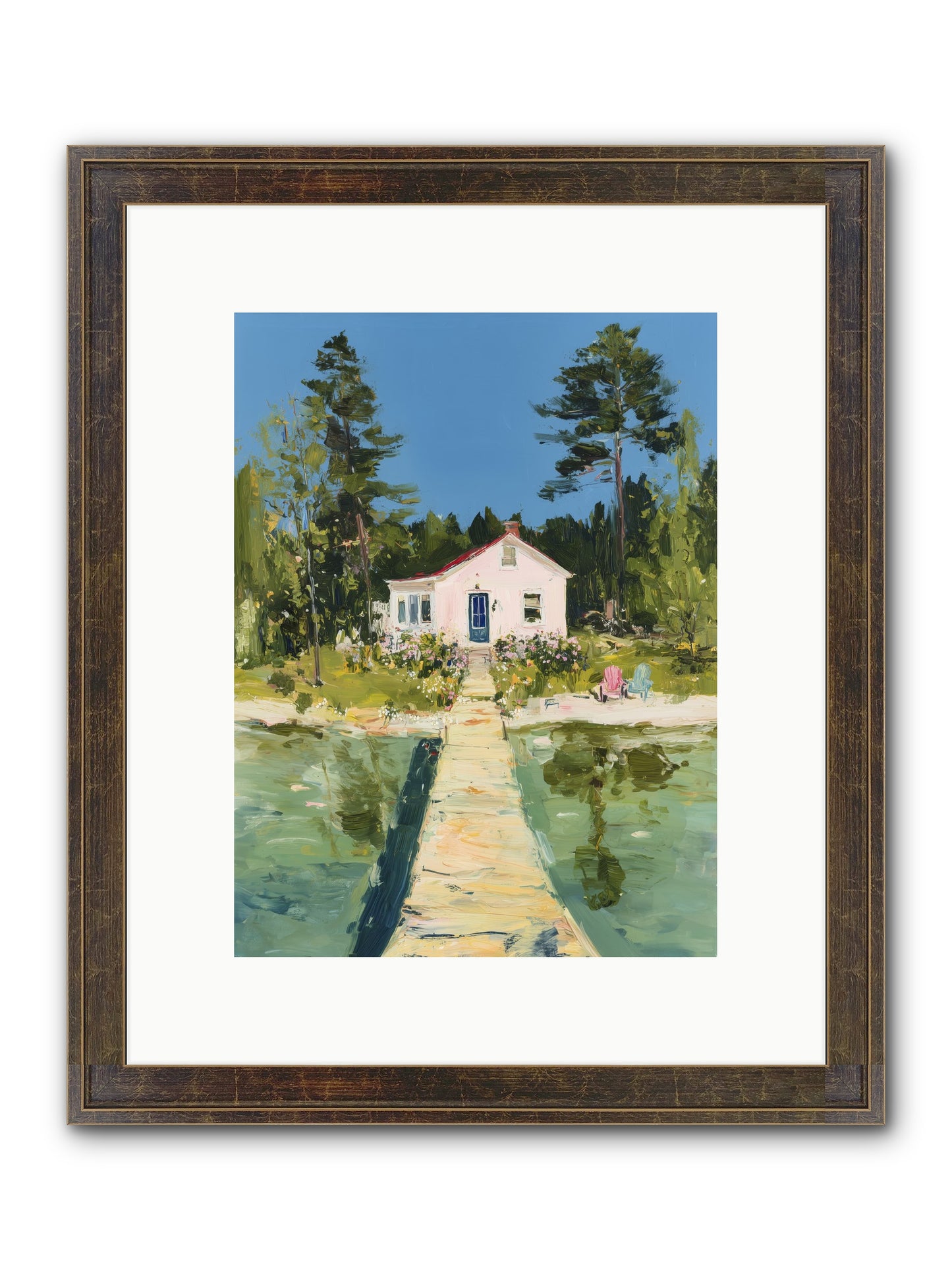 True Haven Framed Print - Slimwoods Black/Gold 9x12