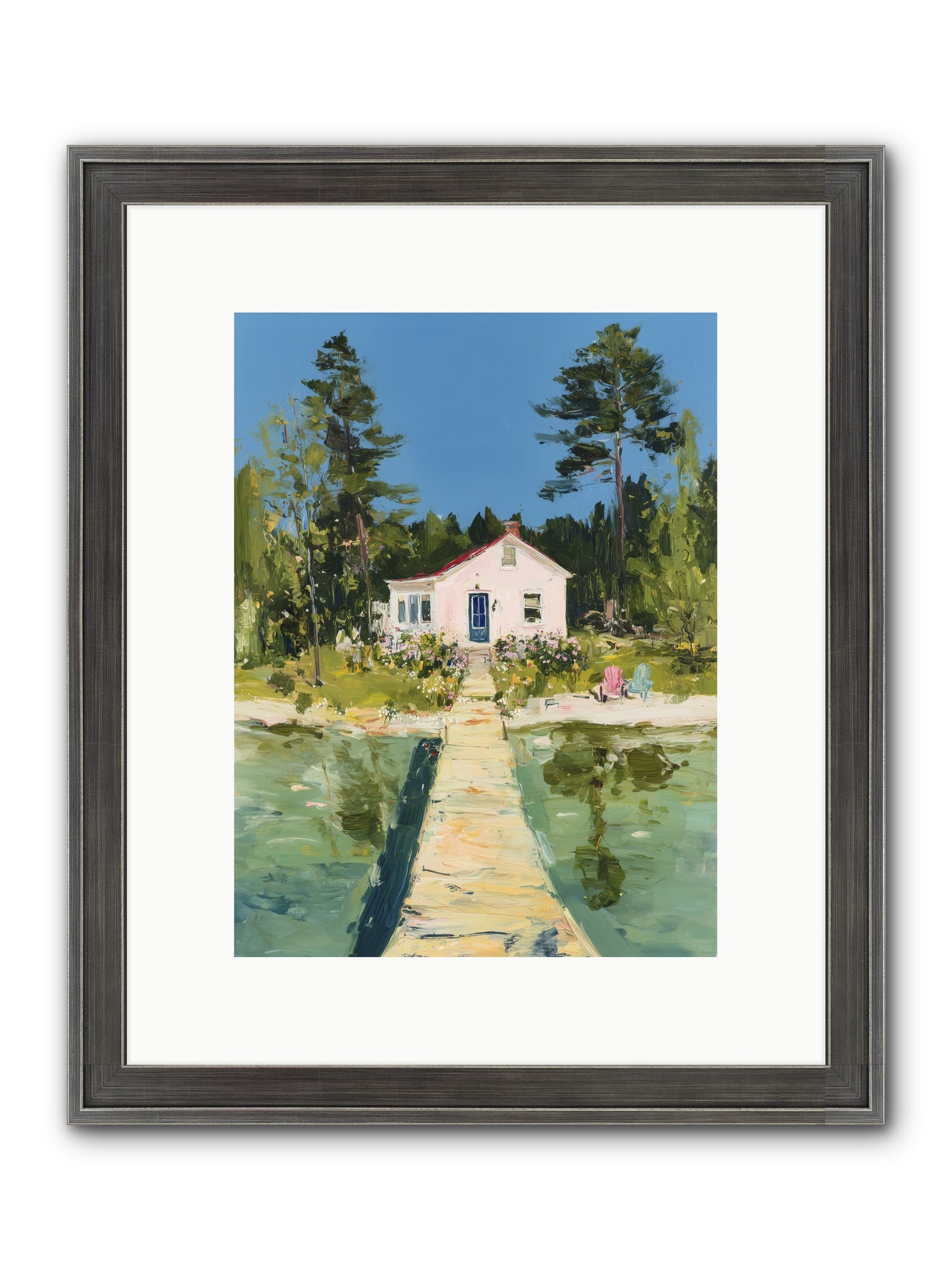 True Haven Framed Print - Slimwoods Black/Silver 9x12