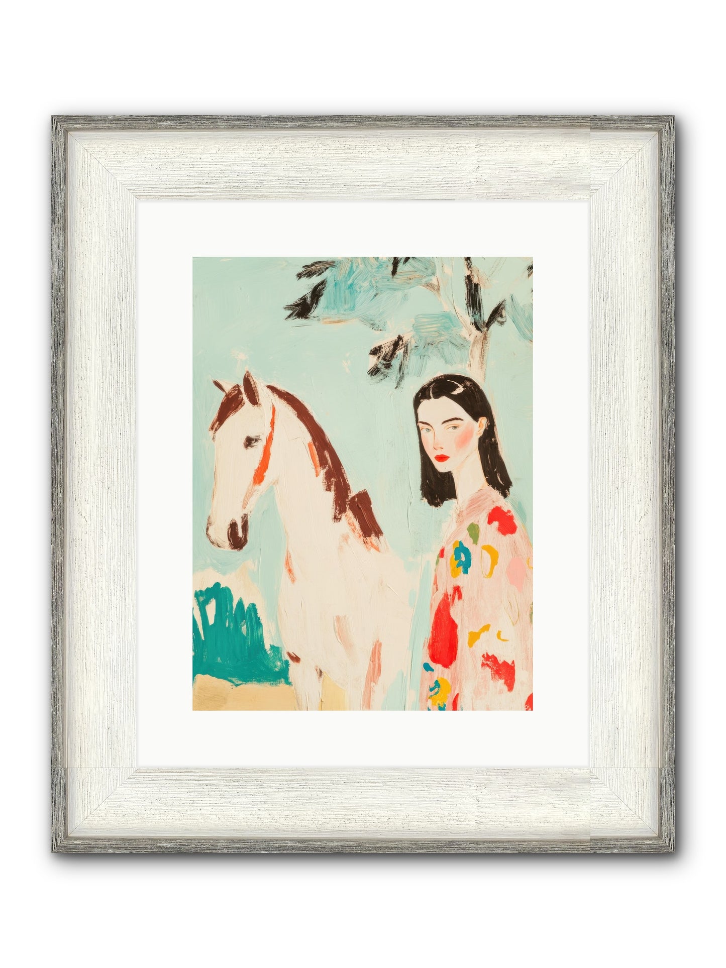 Tumbleweed Waltz Framed Print - Driftwood White 12x16