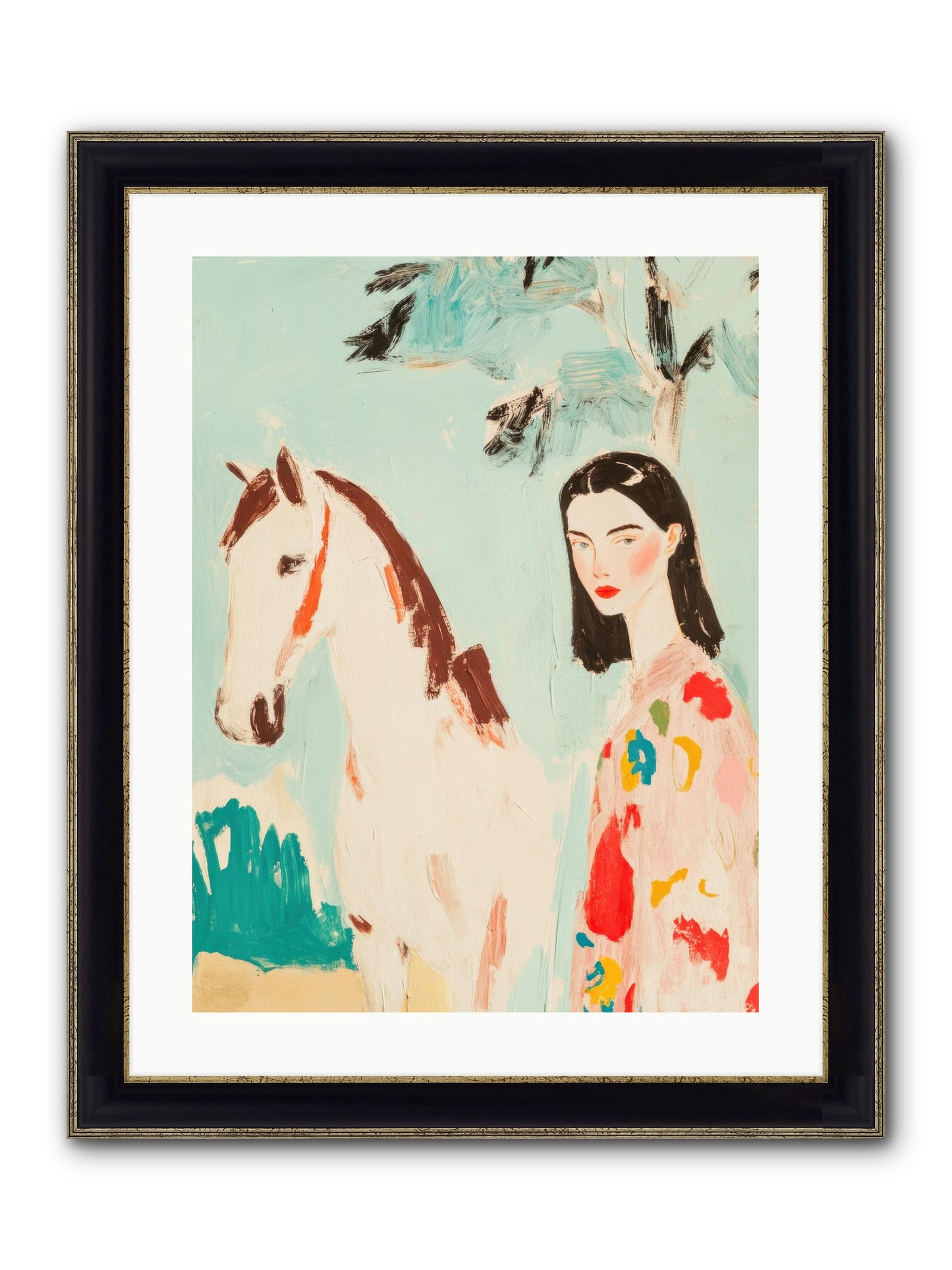 Tumbleweed Waltz Framed Print - Black & Gold 18x24