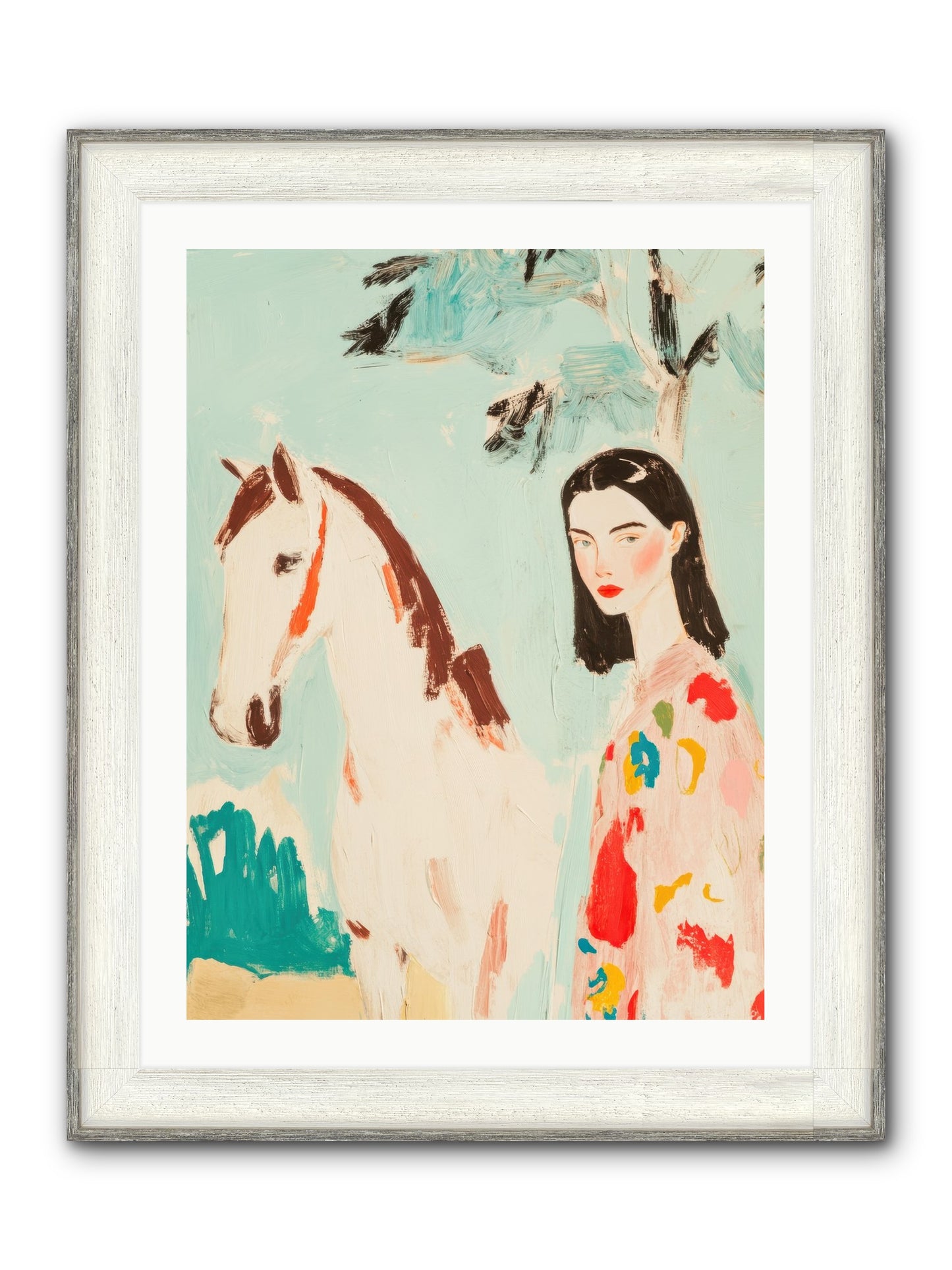 Tumbleweed Waltz Framed Print - Driftwood White 24x32