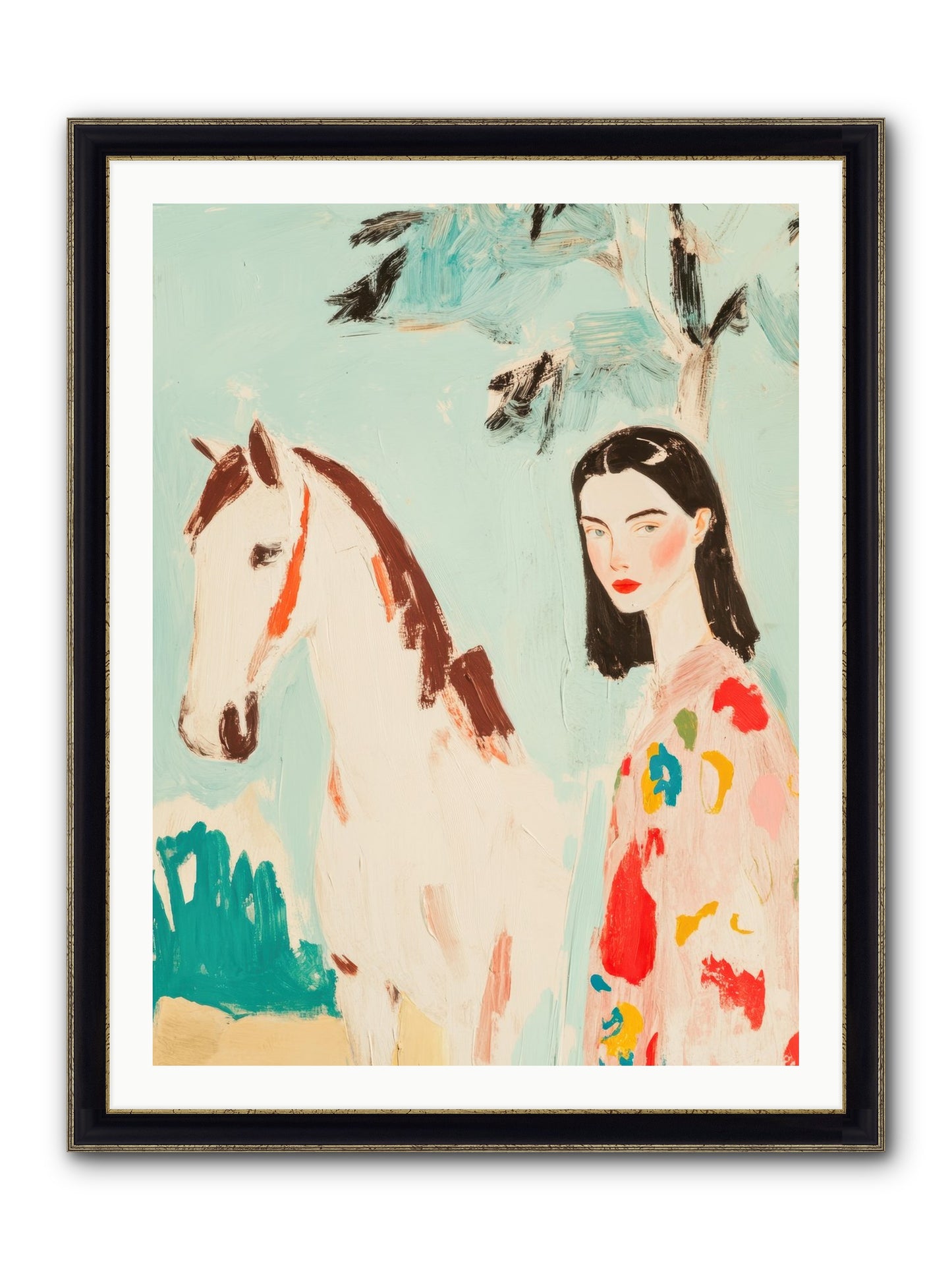 Tumbleweed Waltz Framed Print - Black & Gold 30x40
