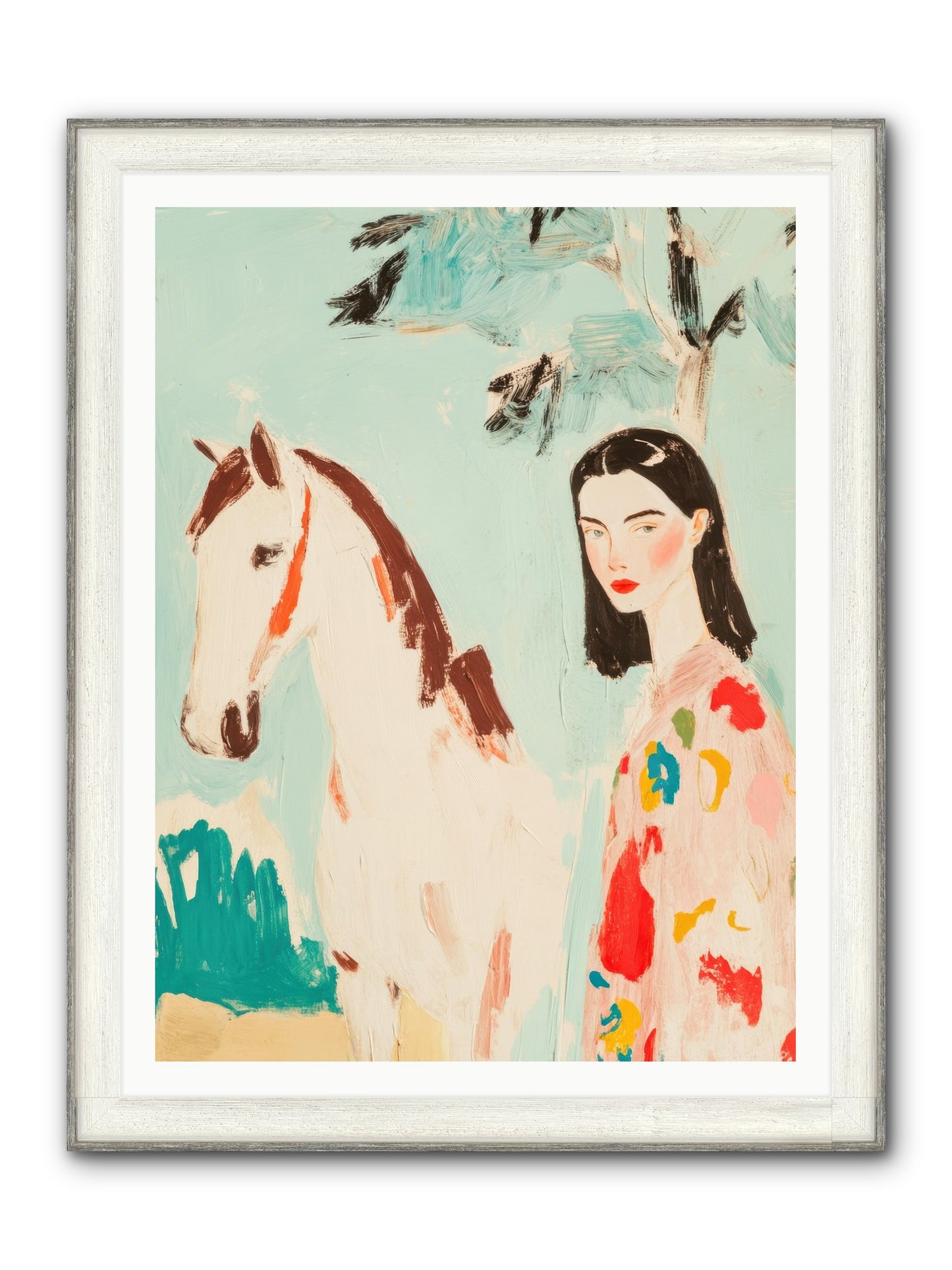 Tumbleweed Waltz Framed Print - Driftwood White 36x48