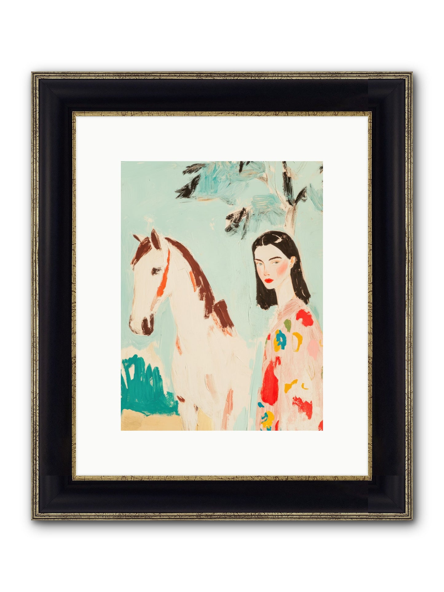 Tumbleweed Waltz Framed Print - Black & Gold 9x12