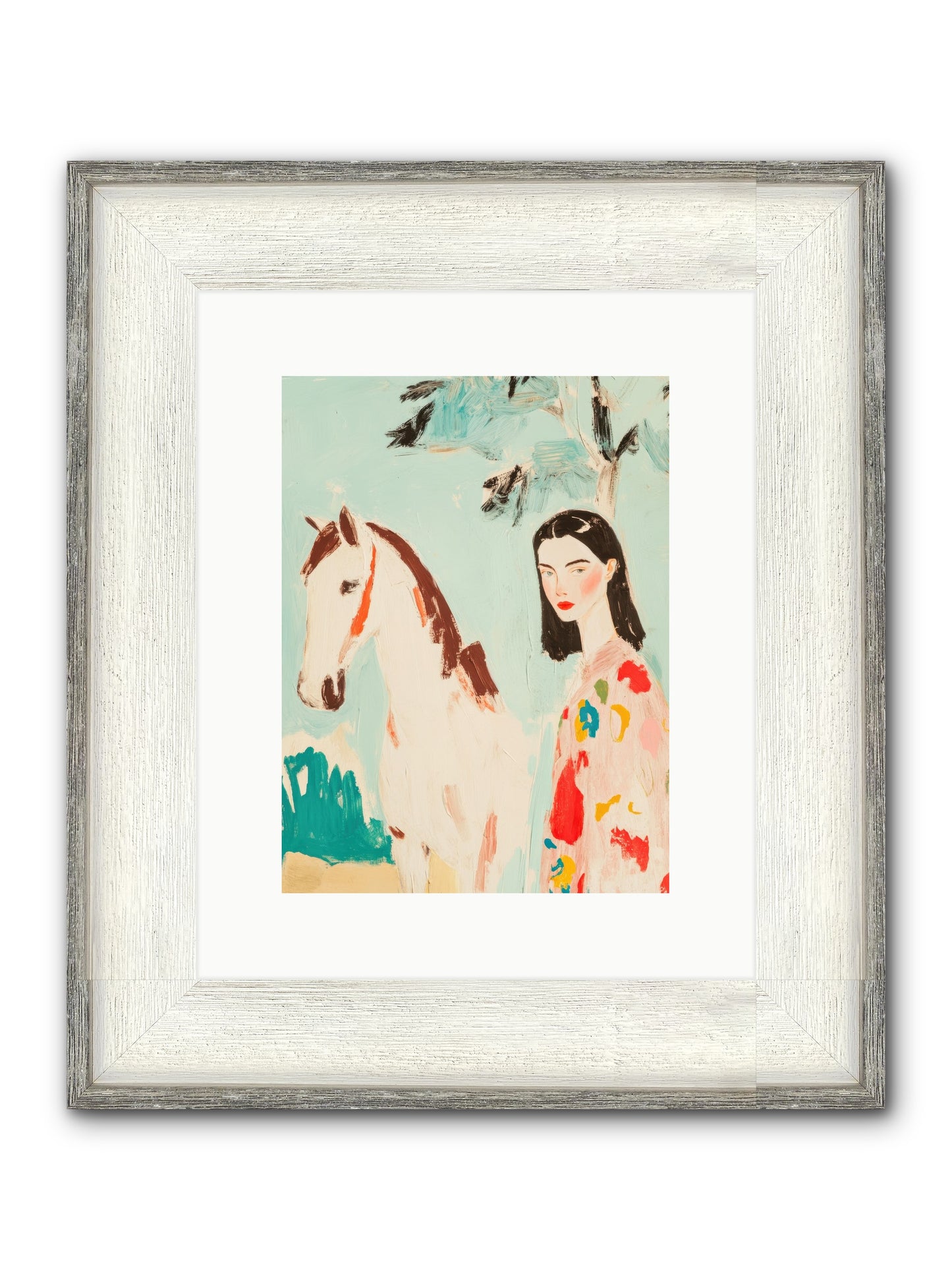 Tumbleweed Waltz Framed Print - Driftwood White 9x12