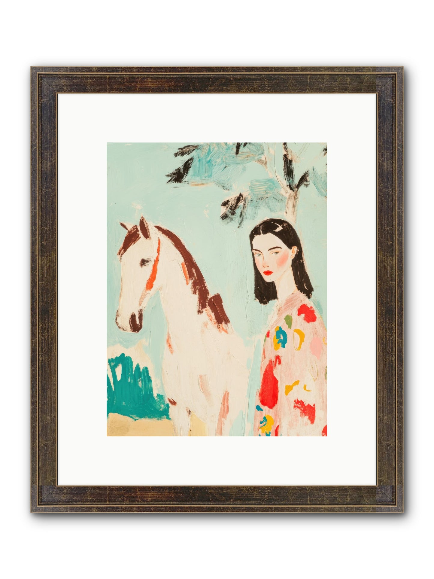 Tumbleweed Waltz Framed Print - Slimwoods Black/Gold 9x12