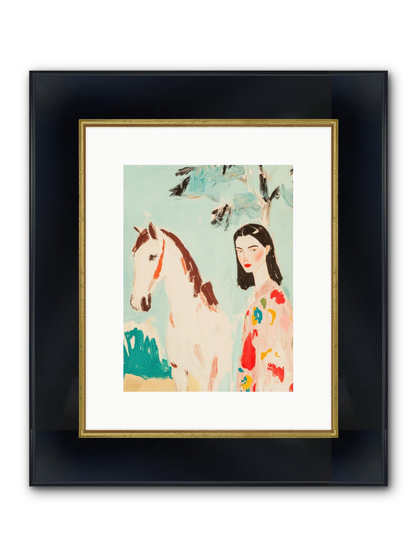 Tumbleweed Waltz Framed Print - Wide Black w/Gold 9x12