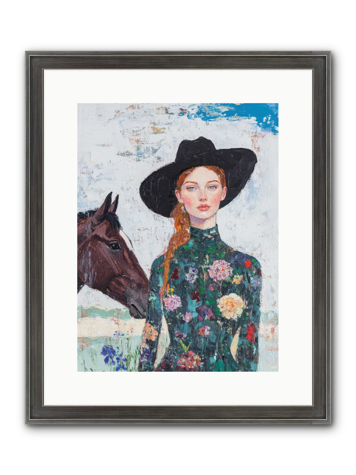 Turquoise Legacy Framed Print - Slimwoods Black/Silver 12x16