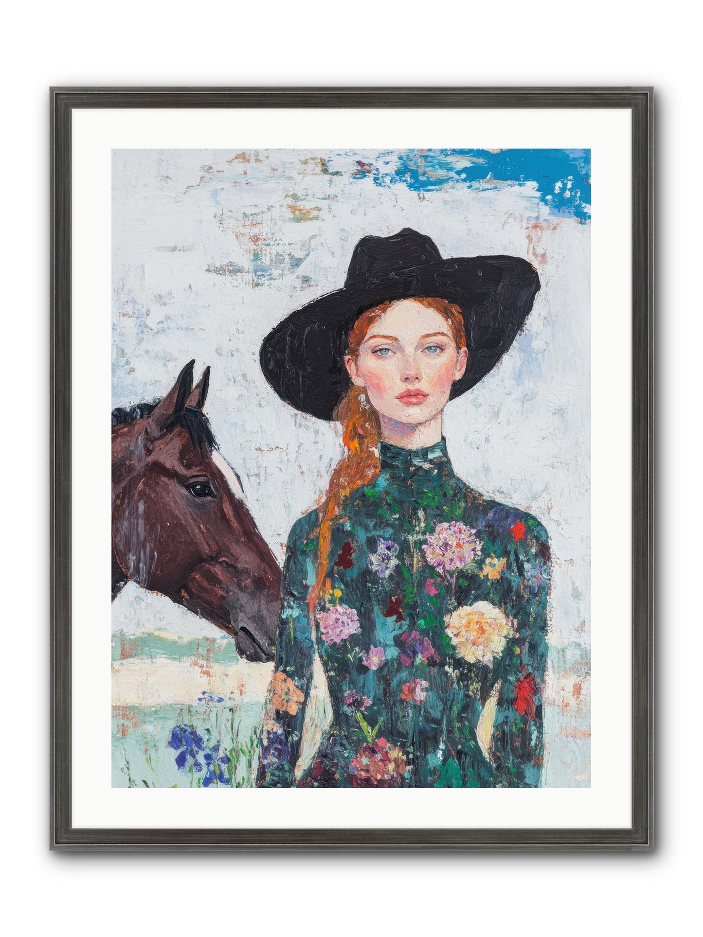 Turquoise Legacy Framed Print - Slimwoods Black/Silver 24x32