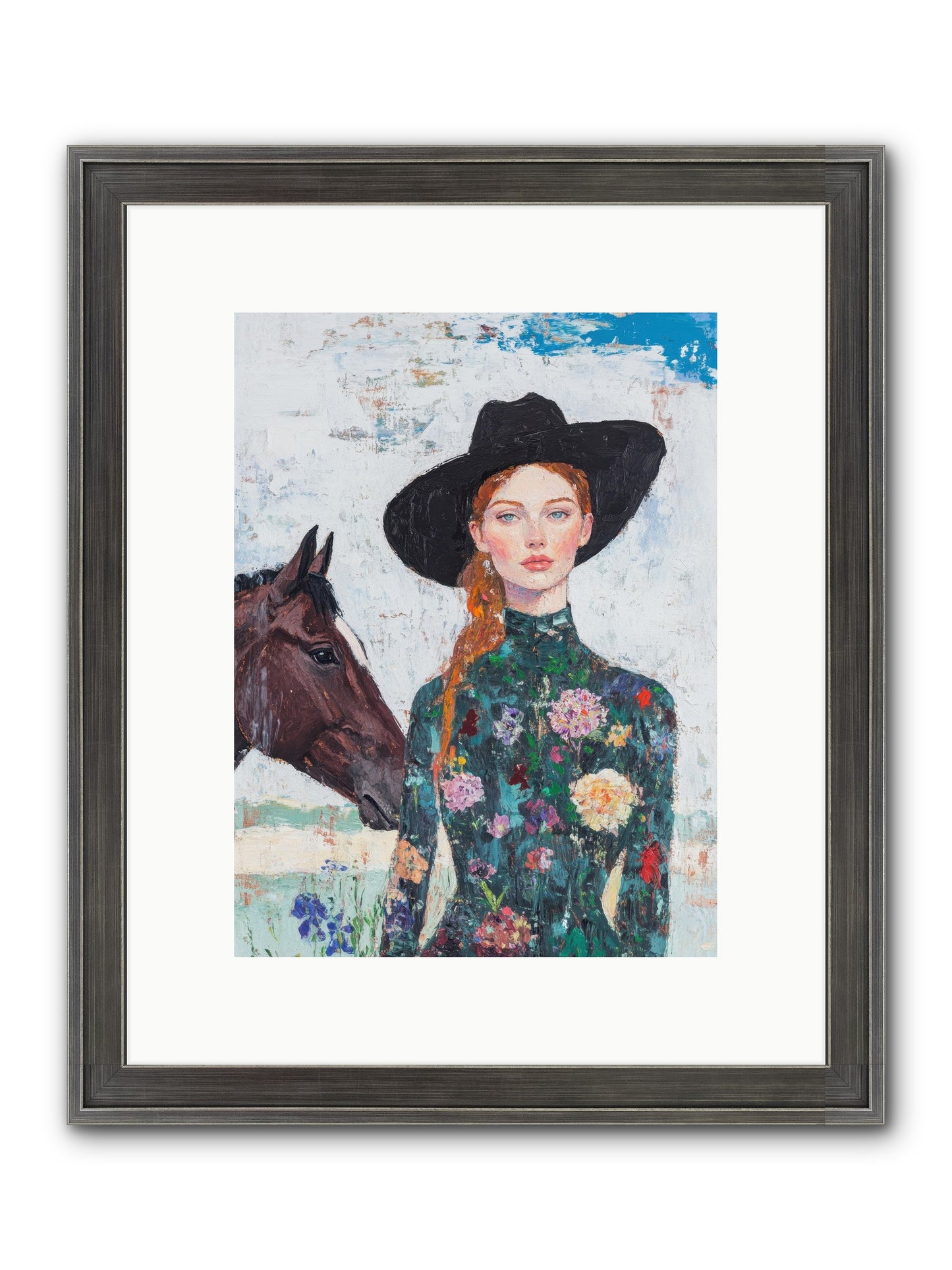 Turquoise Legacy Framed Print - Slimwoods Black/Silver 9x12