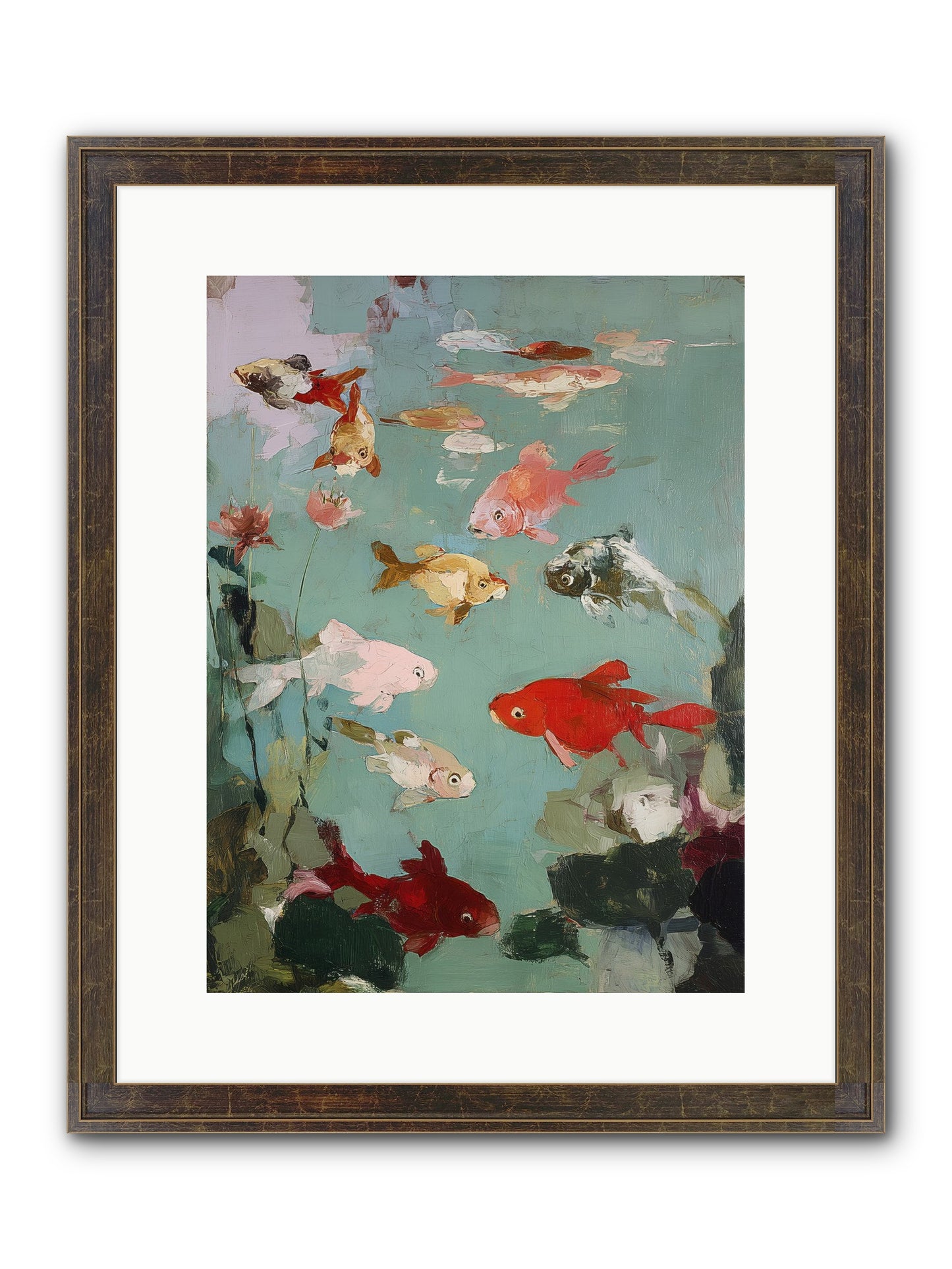 Turquoise Temple Framed Print - Slimwoods Black/Gold 12x16
