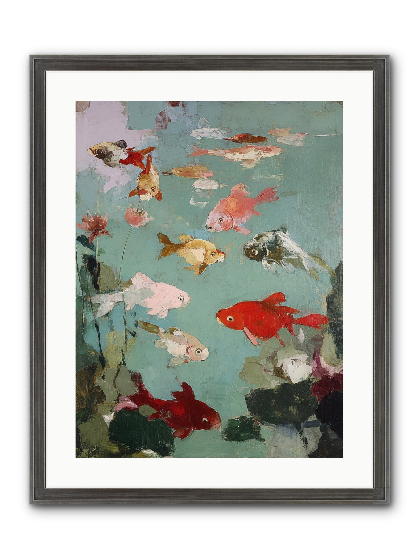 Turquoise Temple Framed Print - Slimwoods Black/Silver 18x24